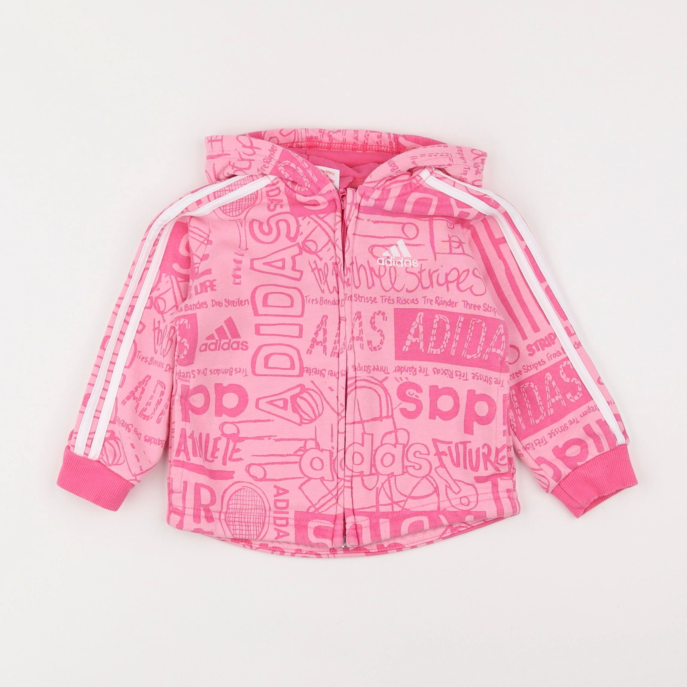 Adidas - sweat rose - 9/12 mois