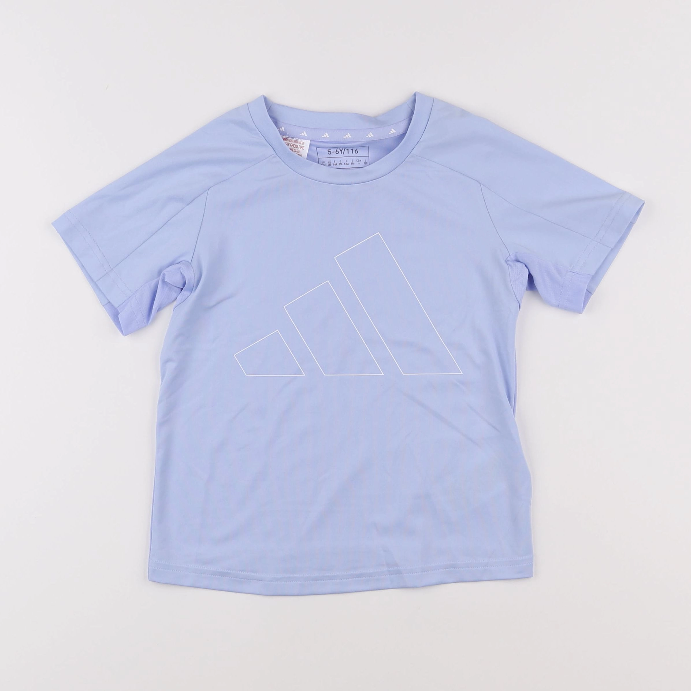 Adidas - tee-shirt bleu - 5/6 ans