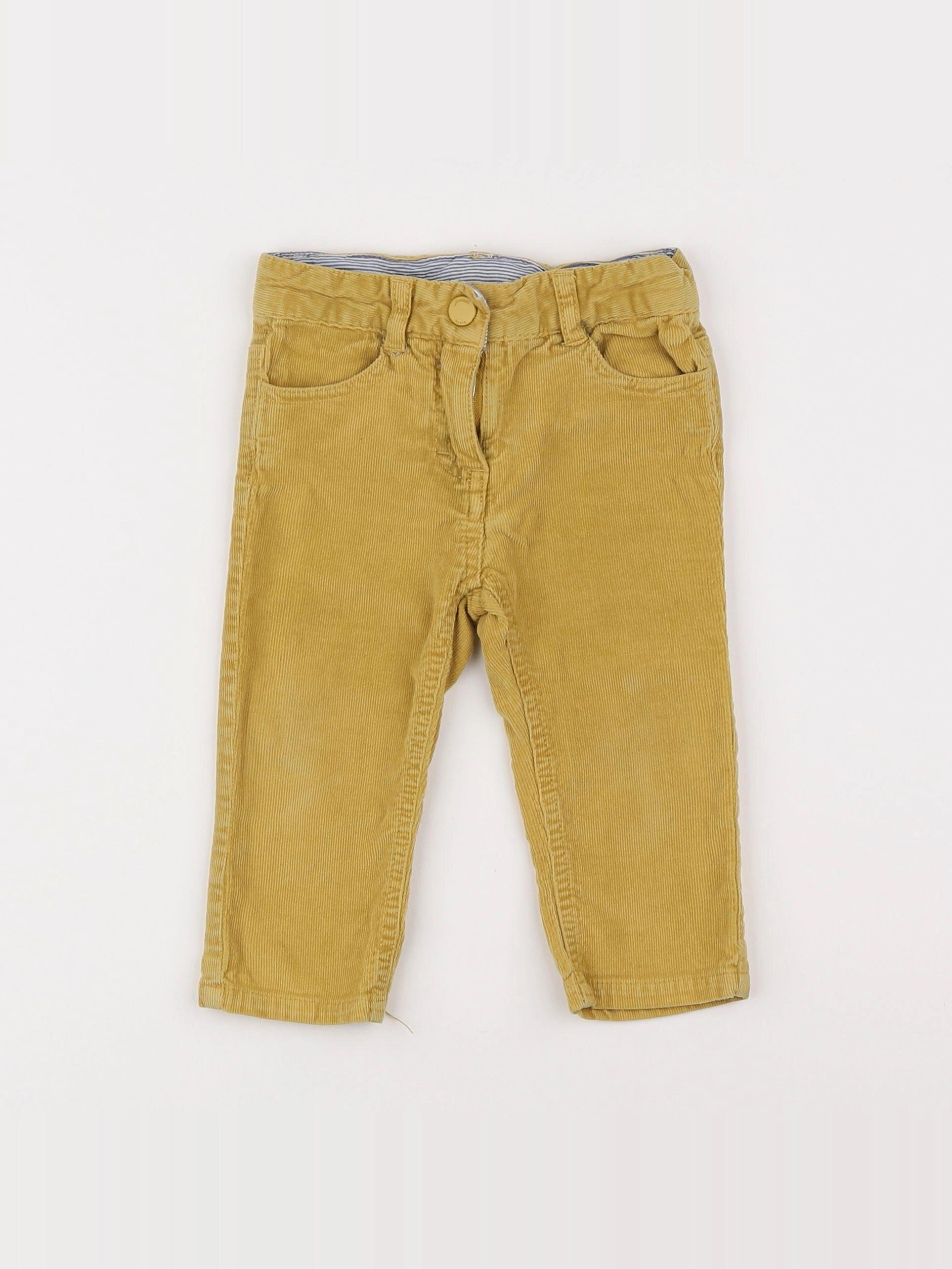 Jacadi - pantalon doublé jaune - 12 mois