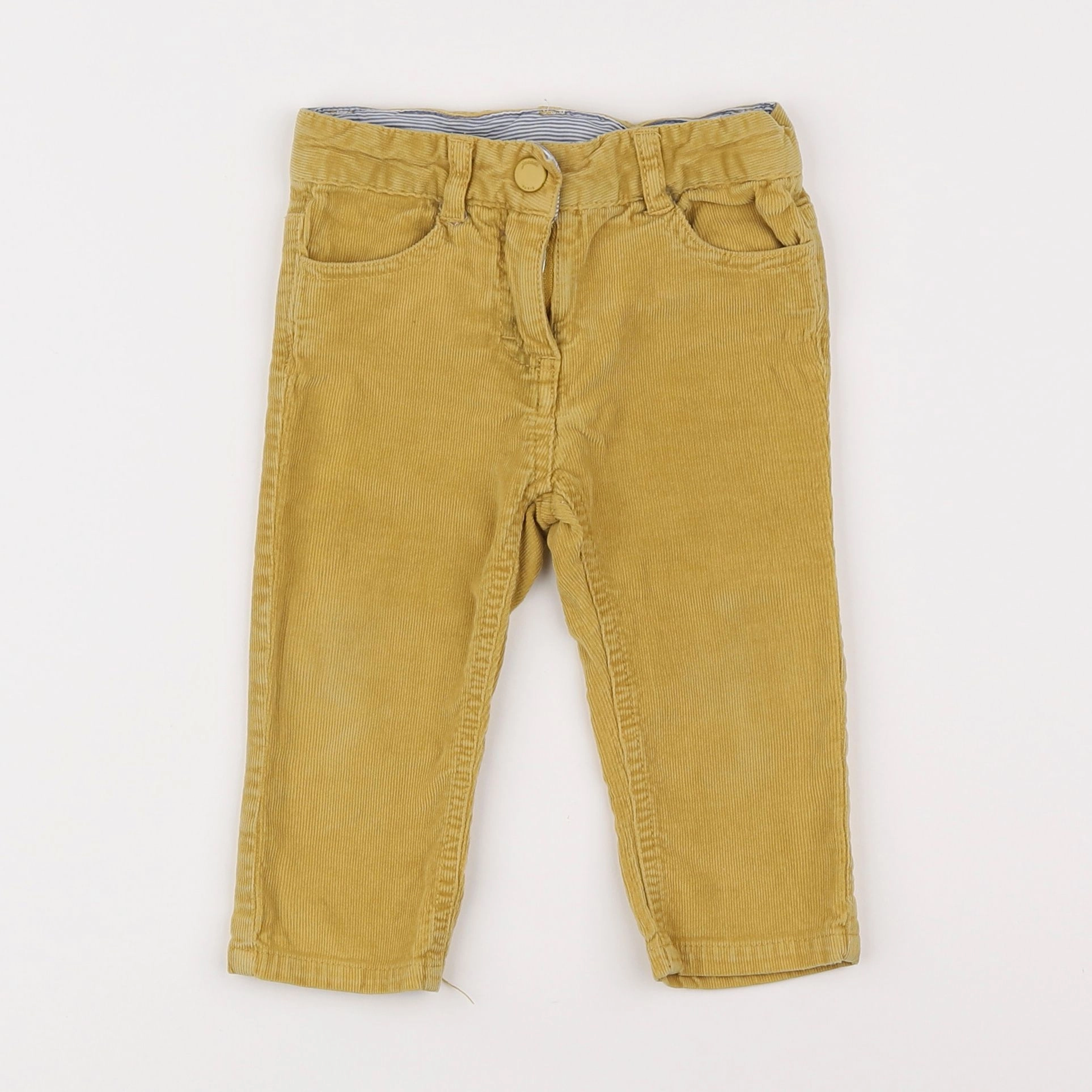 Jacadi - pantalon doublé jaune - 12 mois