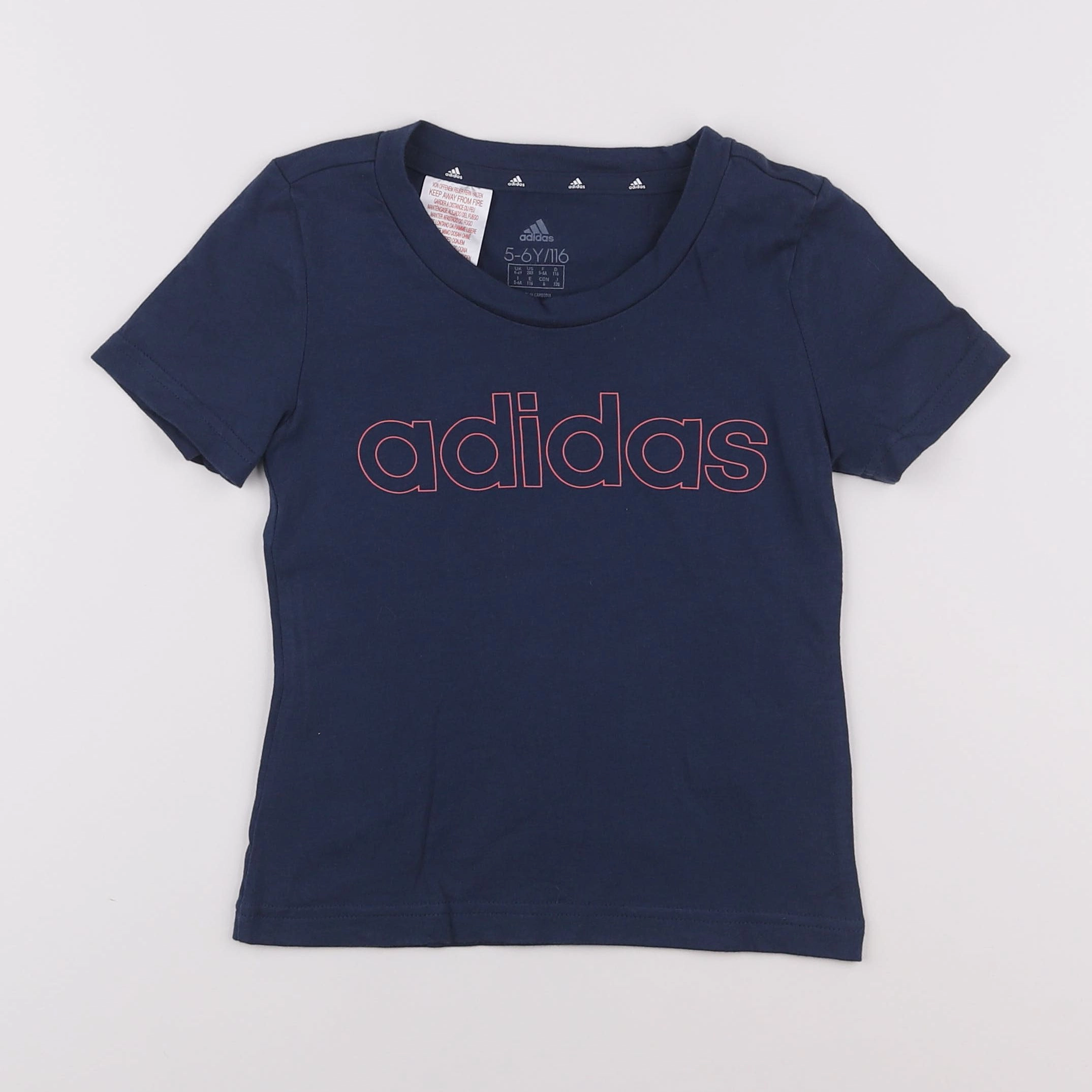 Adidas - tee-shirt bleu - 5/6 ans