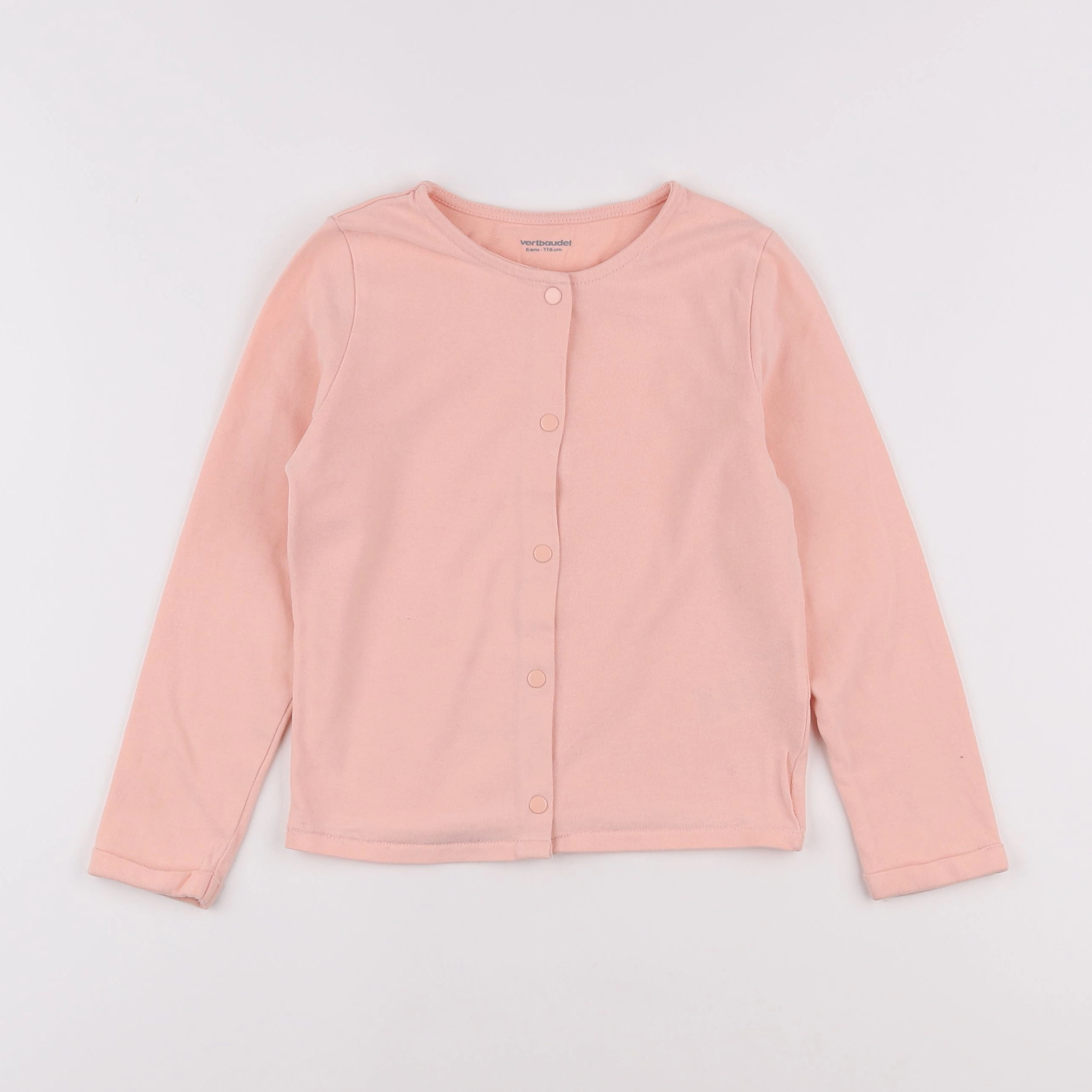 Vertbaudet - sweat rose - 6 ans