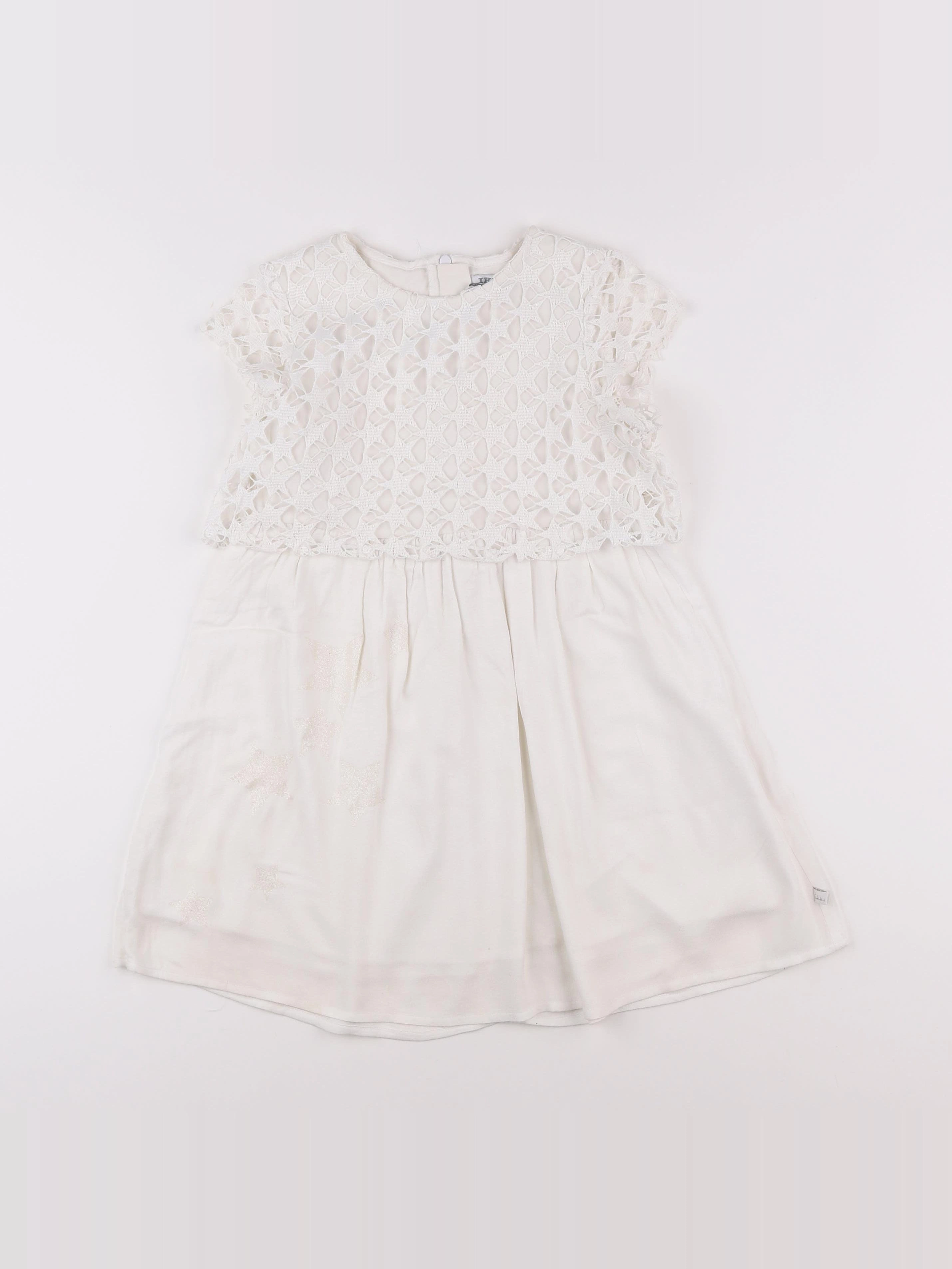 IKKS - robe blanc - 6 ans