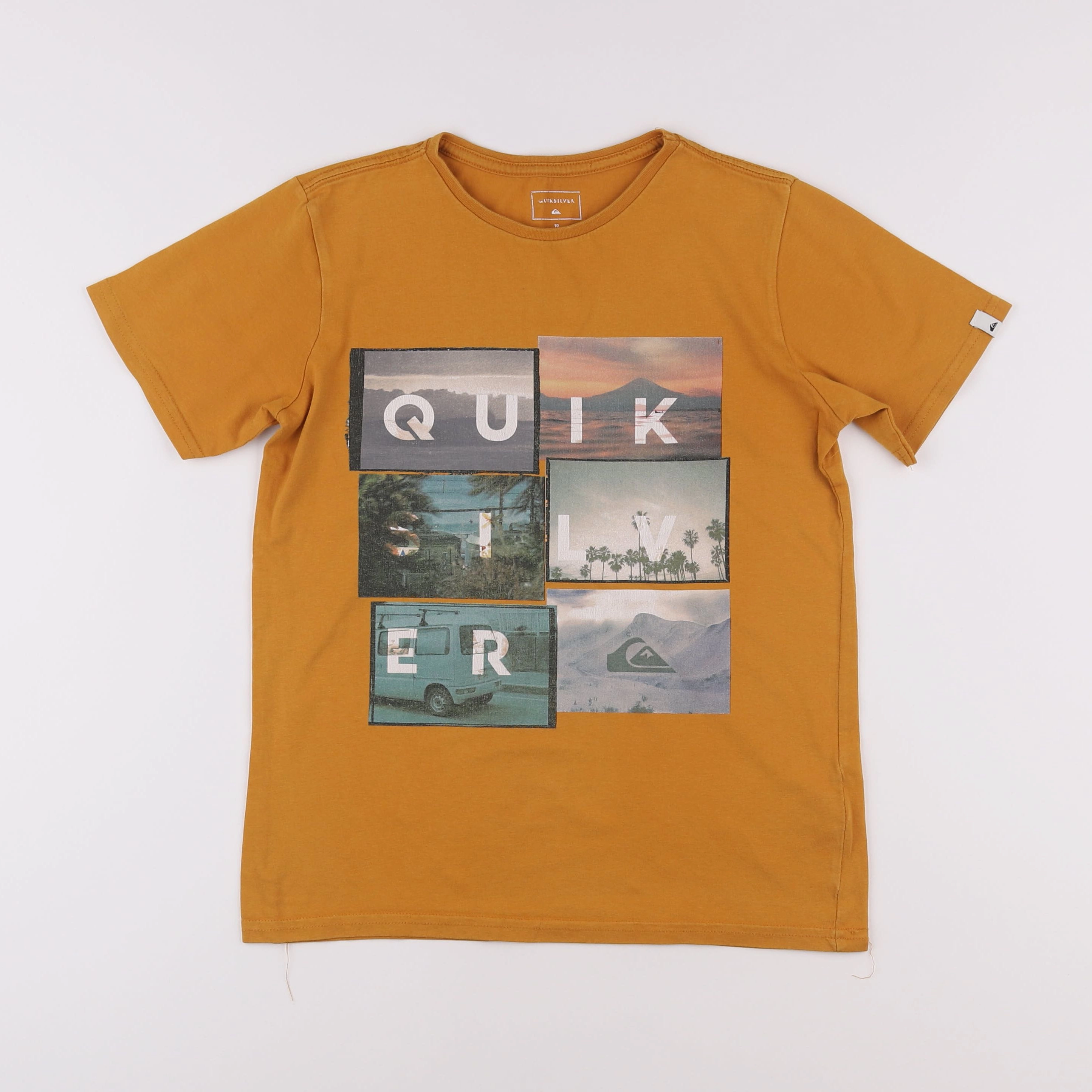 Quiksilver - tee-shirt jaune - 10 ans