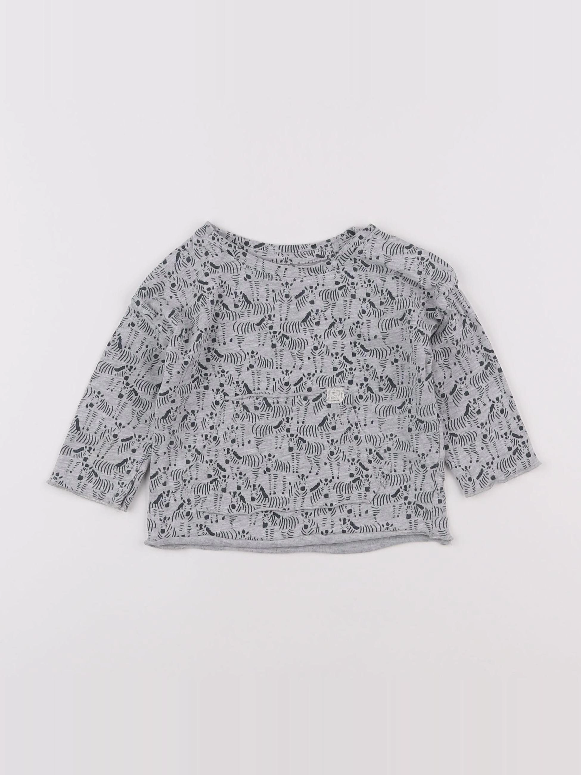 La Redoute - tee-shirt gris - 6 mois