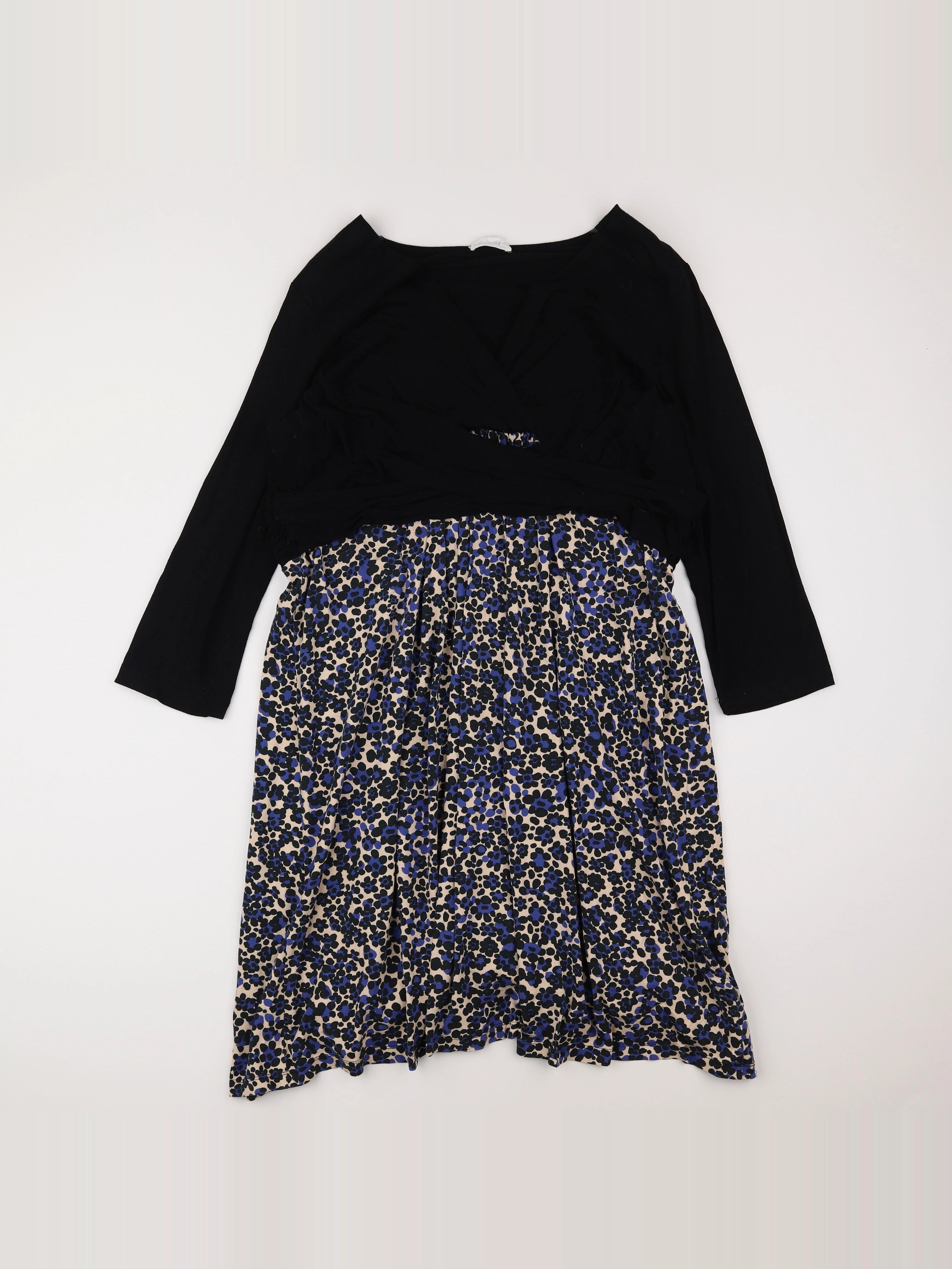 Seraphine - robe grossesse bleu, noir - 50