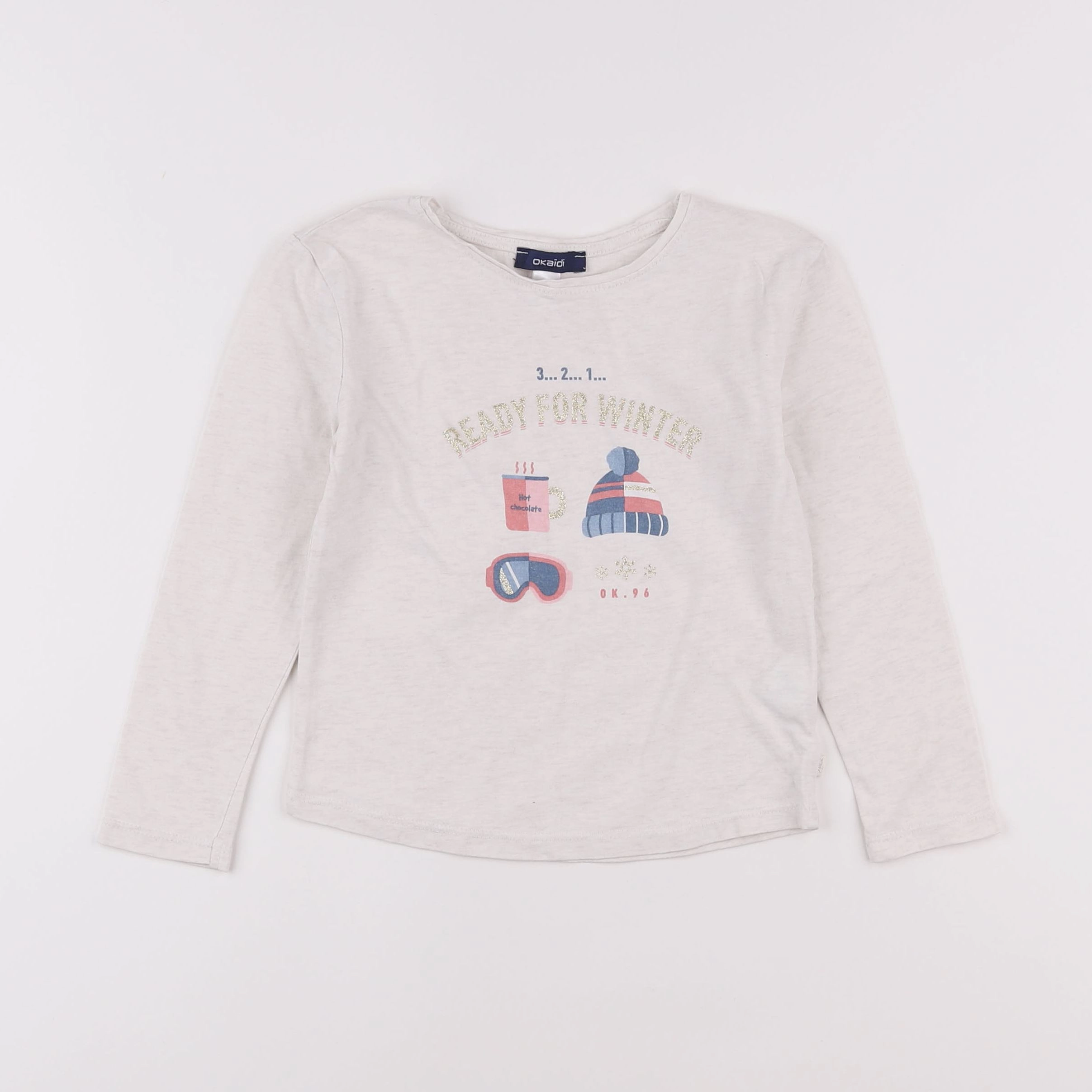 Okaidi - tee-shirt blanc - 5 ans