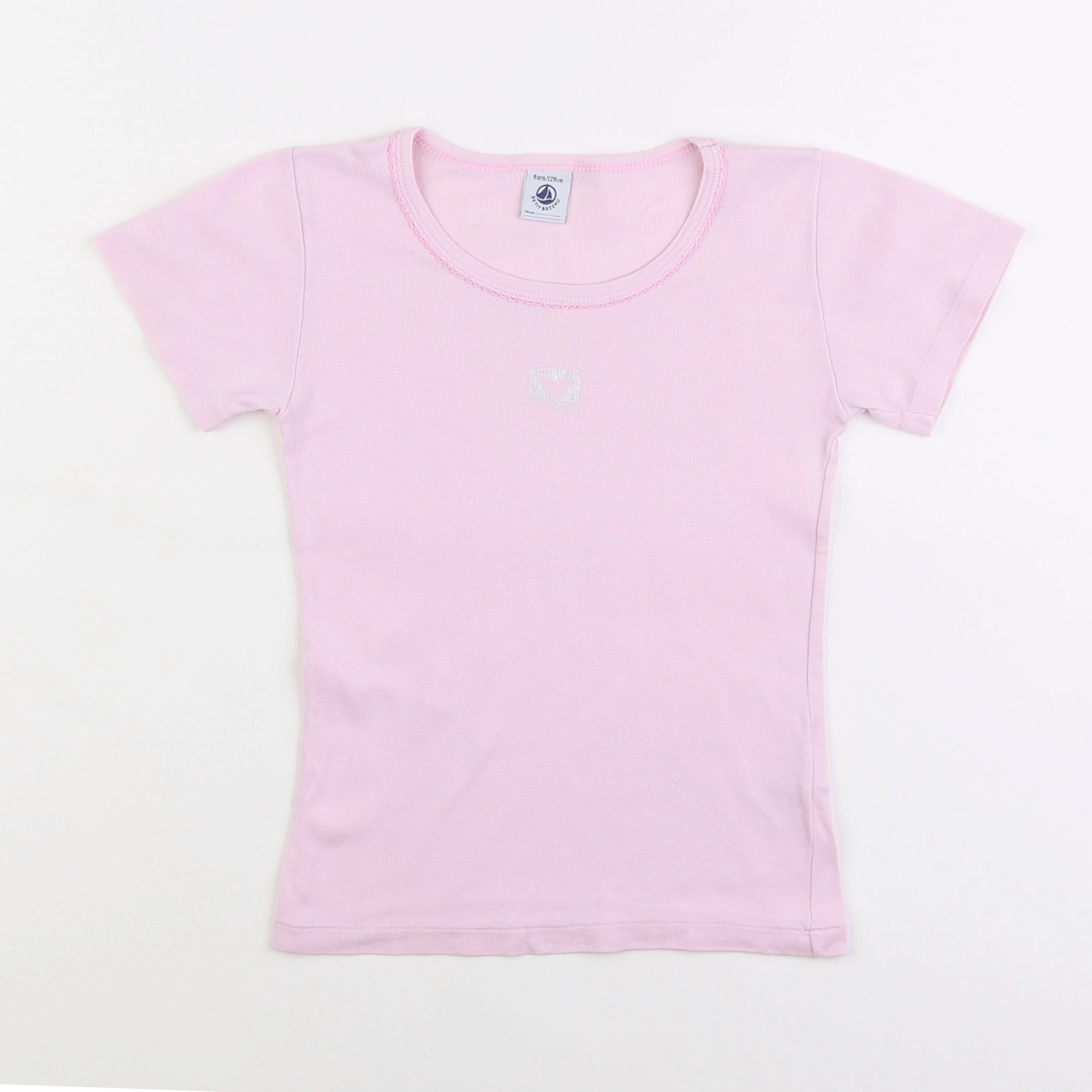 Petit Bateau - maillot de corps rose - 8 ans