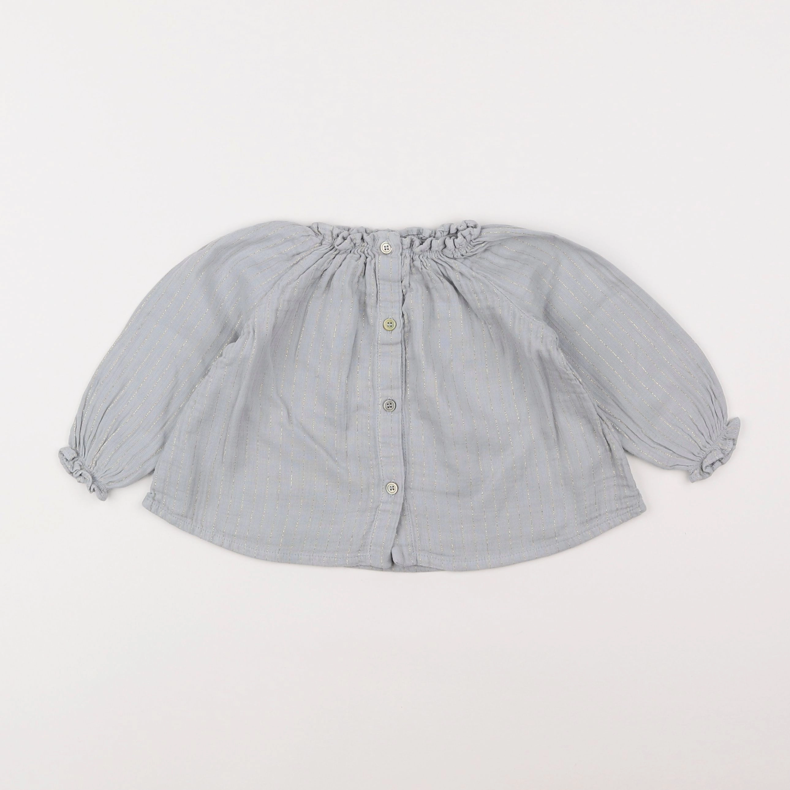 Bonton - blouse bleu, or - 12 mois