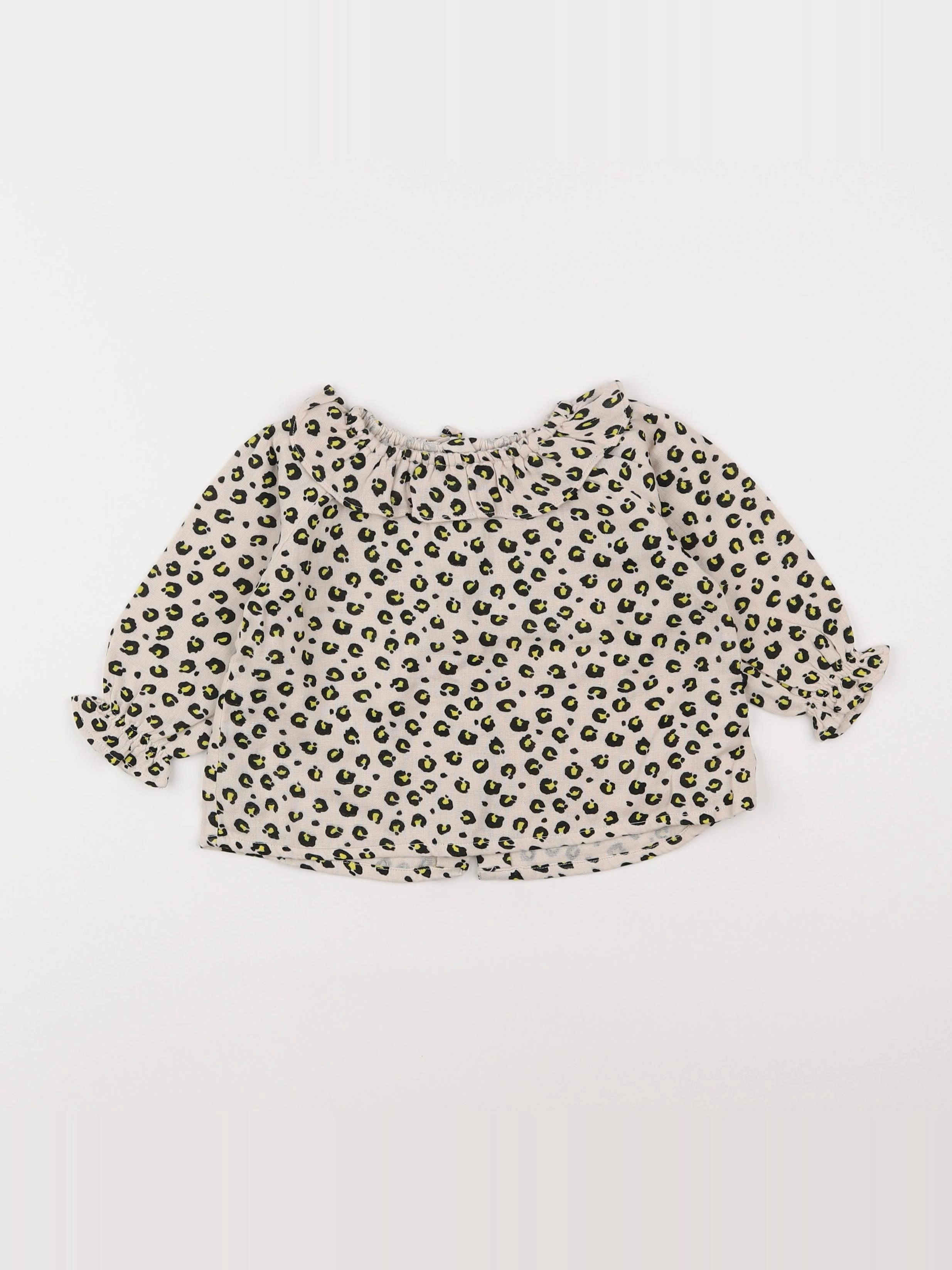 Bonton - blouse beige, jaune - 12 mois