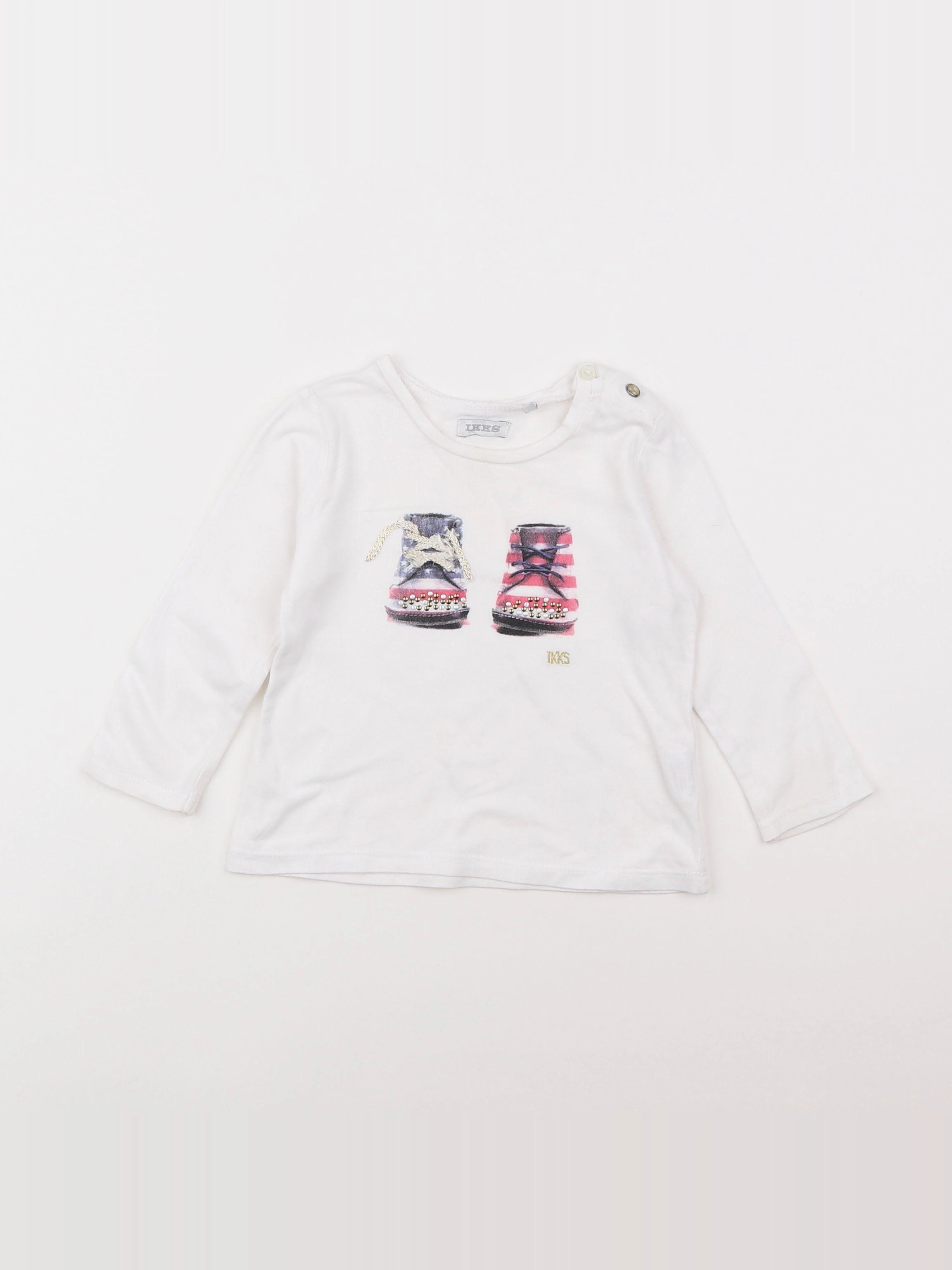 IKKS - tee-shirt blanc - 12 mois