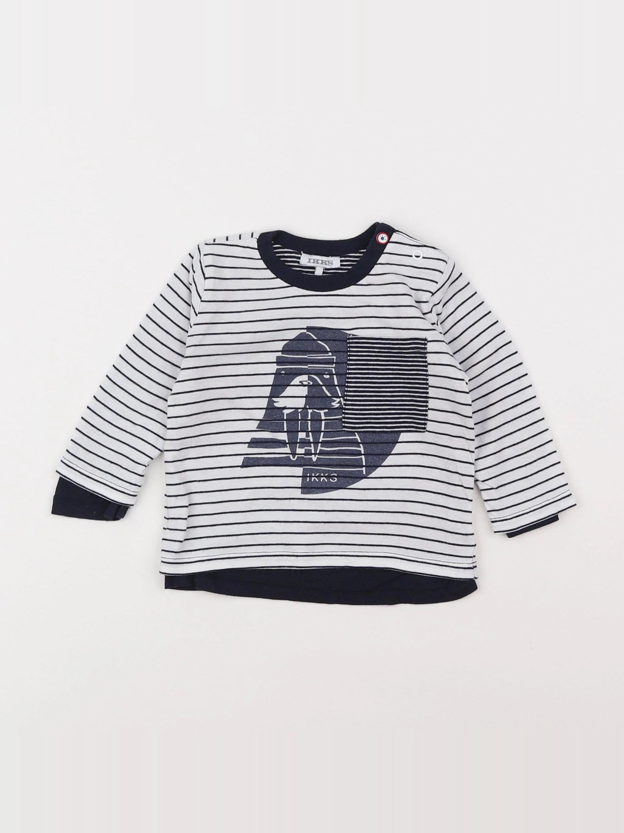IKKS - tee-shirt bleu - 6 mois