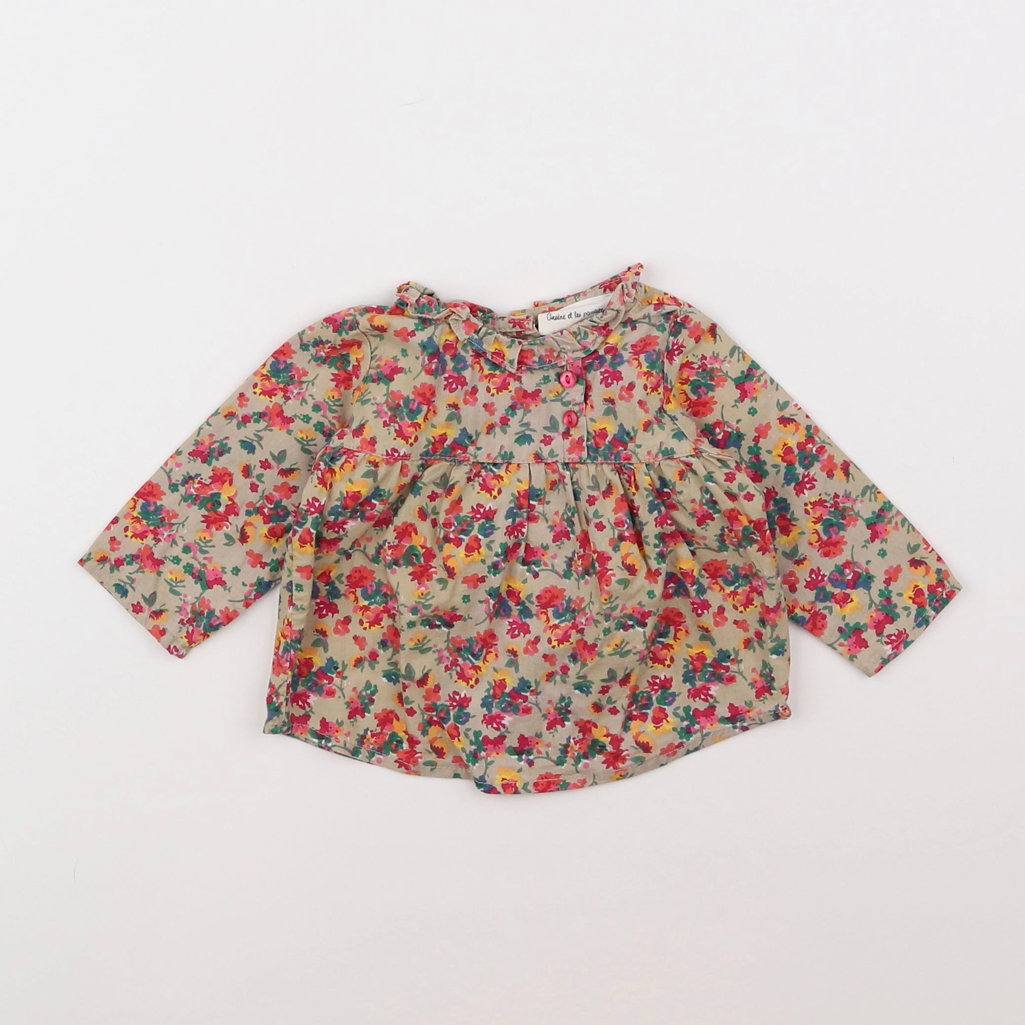 Arsène et les pipelettes - blouse multicolore - 3 mois