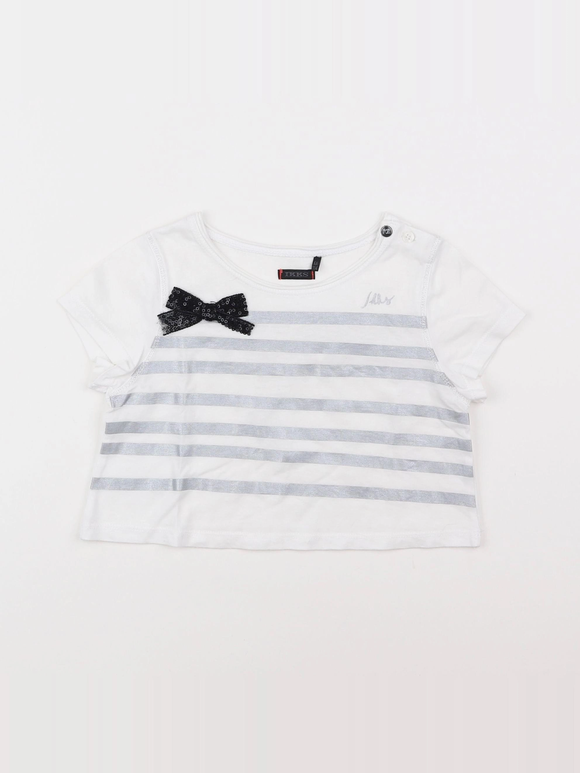 IKKS - tee-shirt blanc - 6 ans