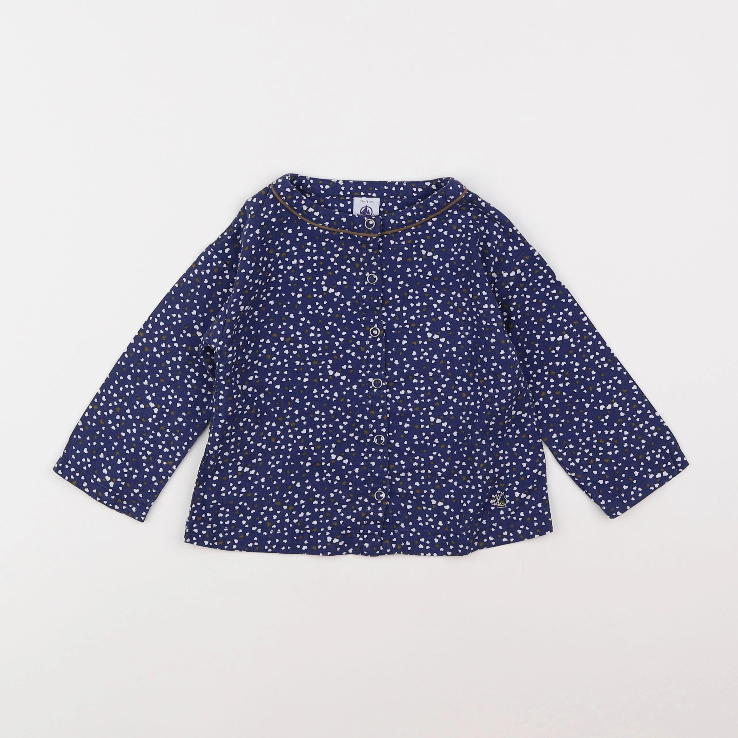 Petit Bateau - sweat bleu - 18 mois