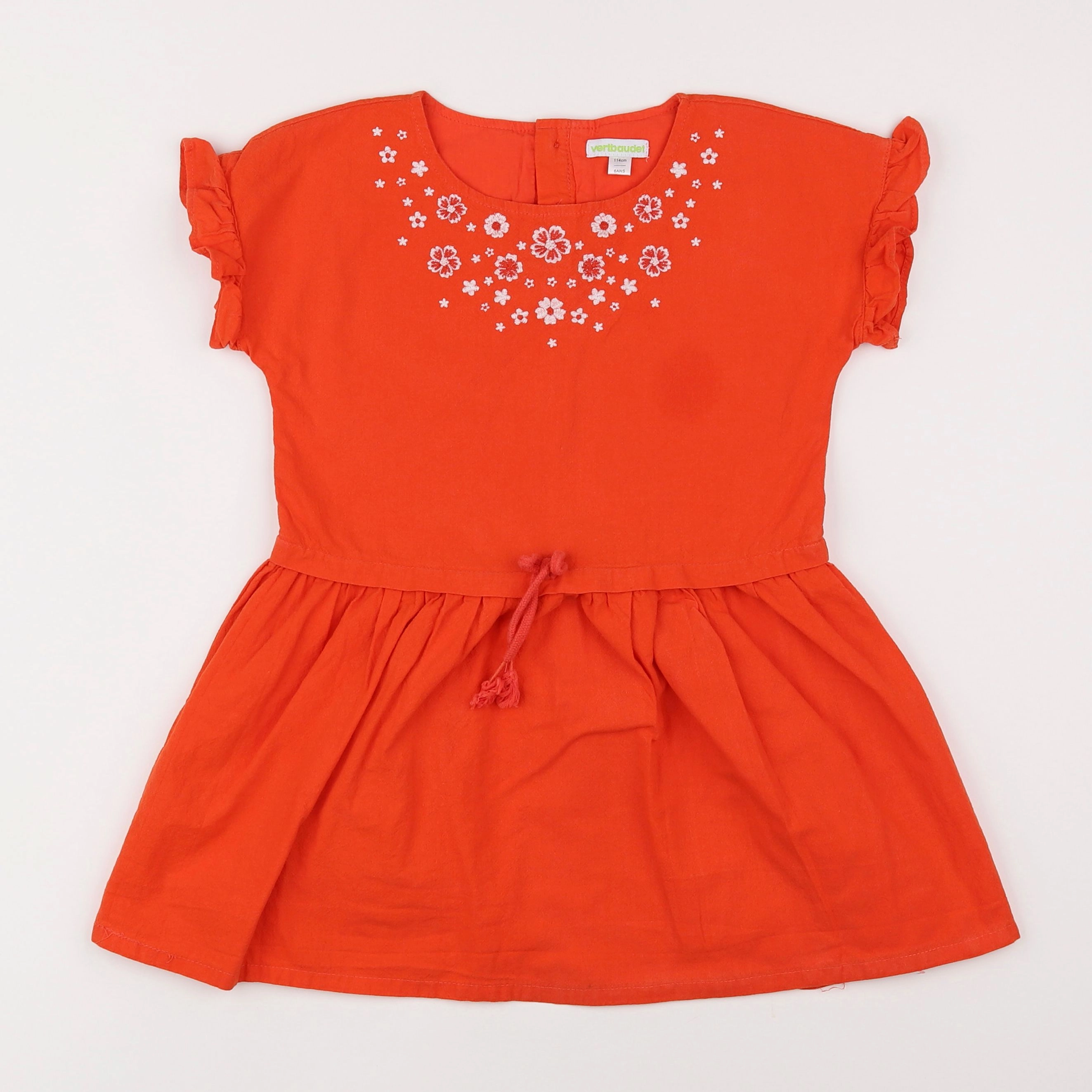 Vertbaudet - robe rouge - 6 ans