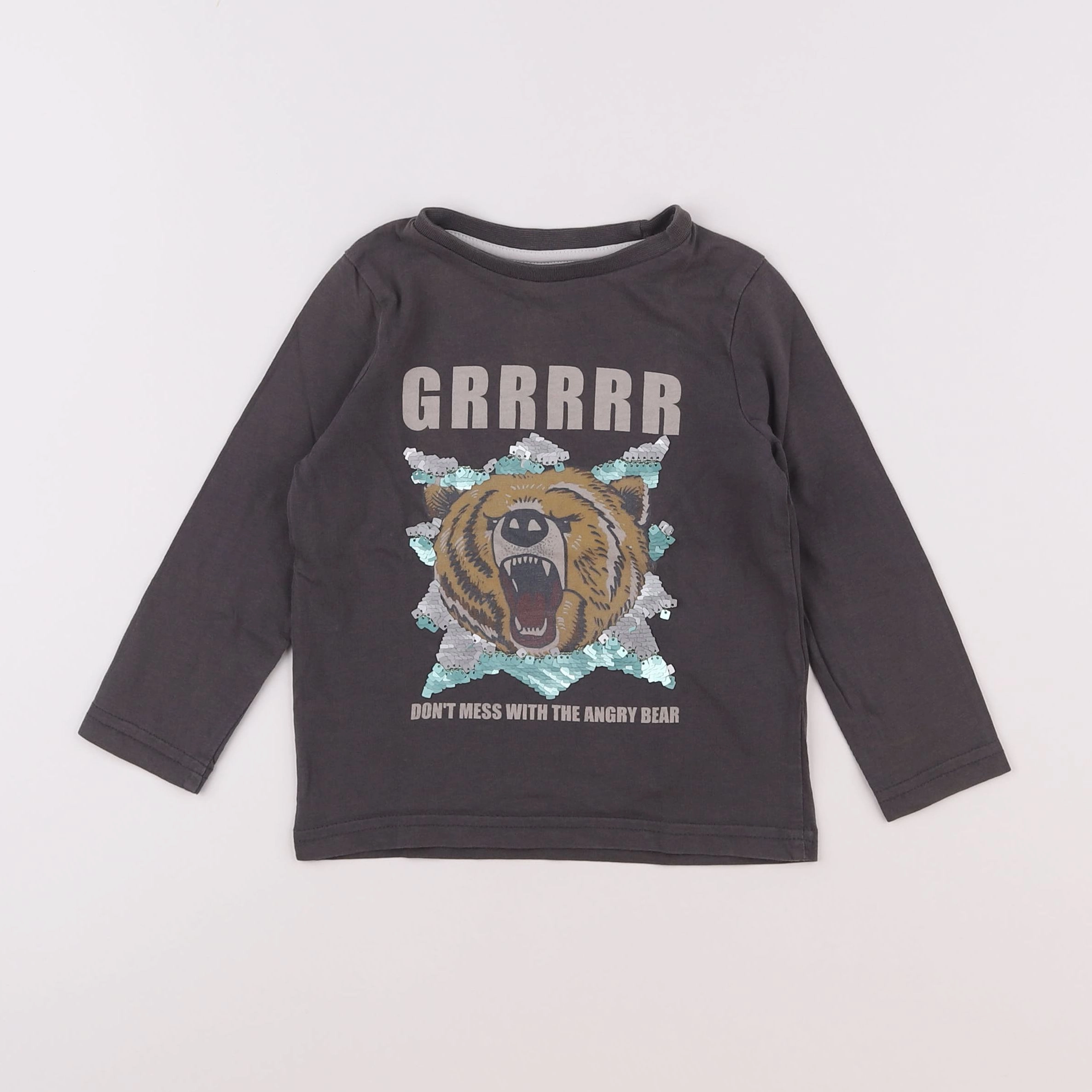 Vertbaudet - tee-shirt gris - 3 ans