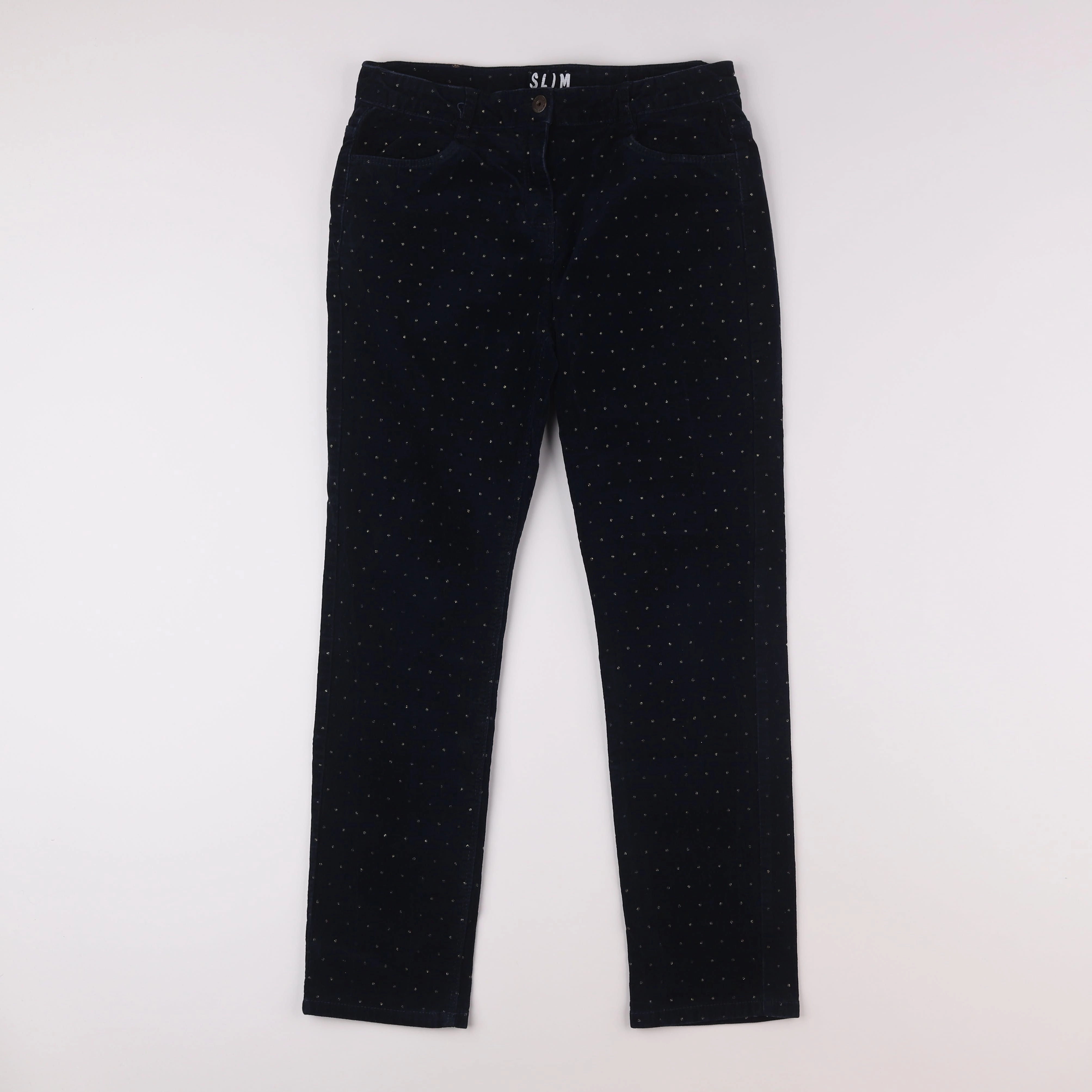 Vertbaudet - pantalon bleu, or - 14 ans