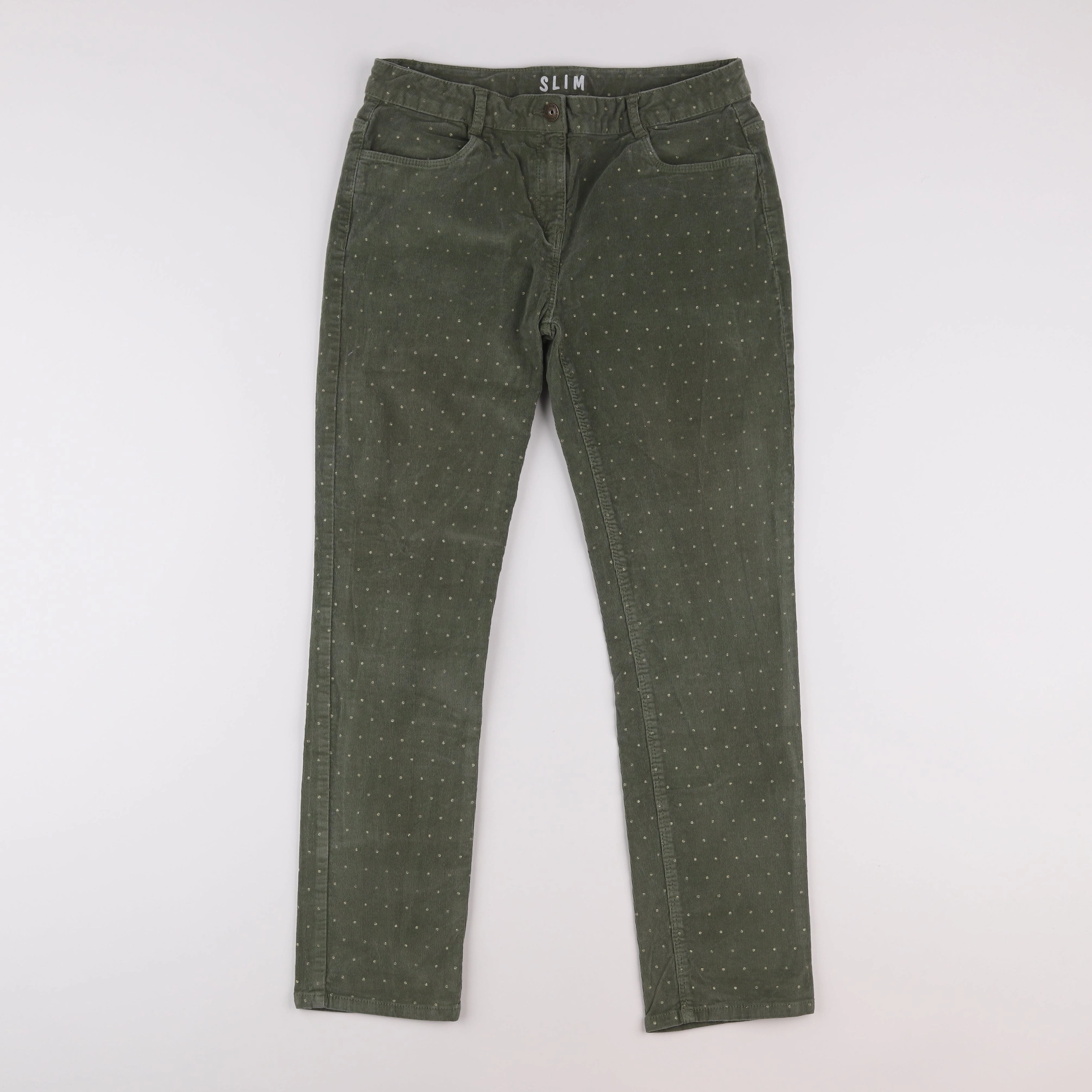 Vertbaudet - pantalon or, vert - 14 ans