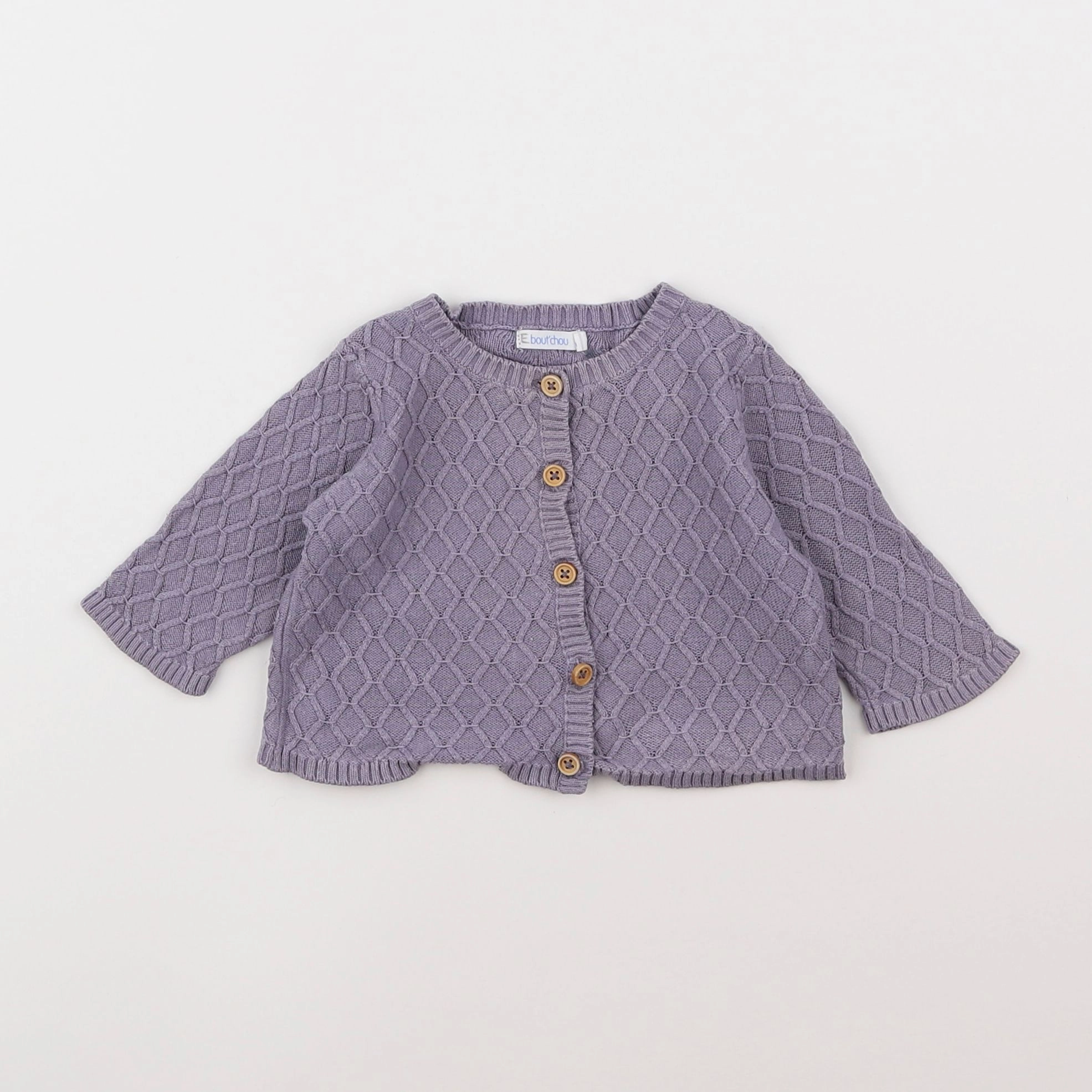 Boutchou - gilet violet - 3 mois