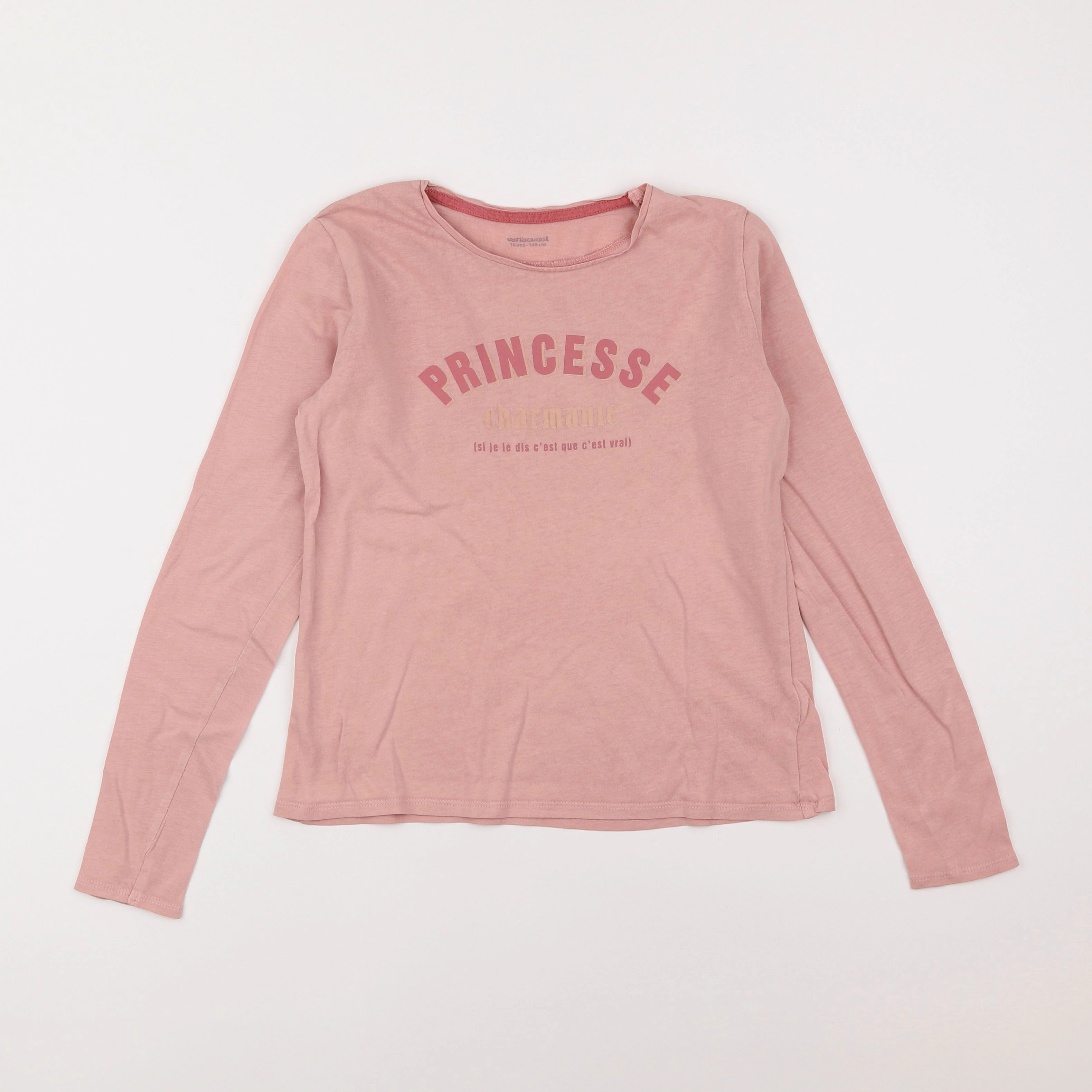 Vertbaudet - tee-shirt rose - 10 ans