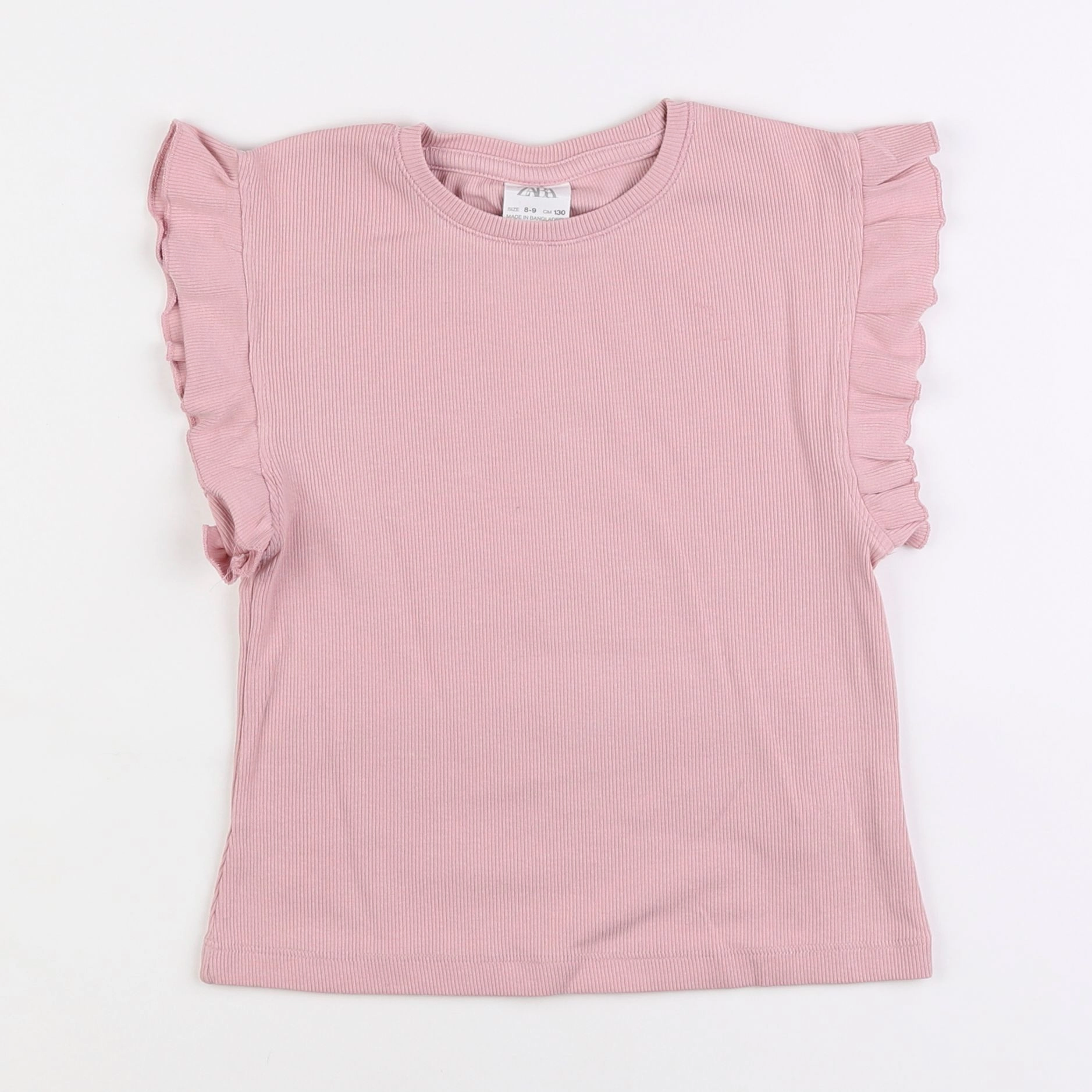 Zara - tee-shirt rose - 8/9 ans