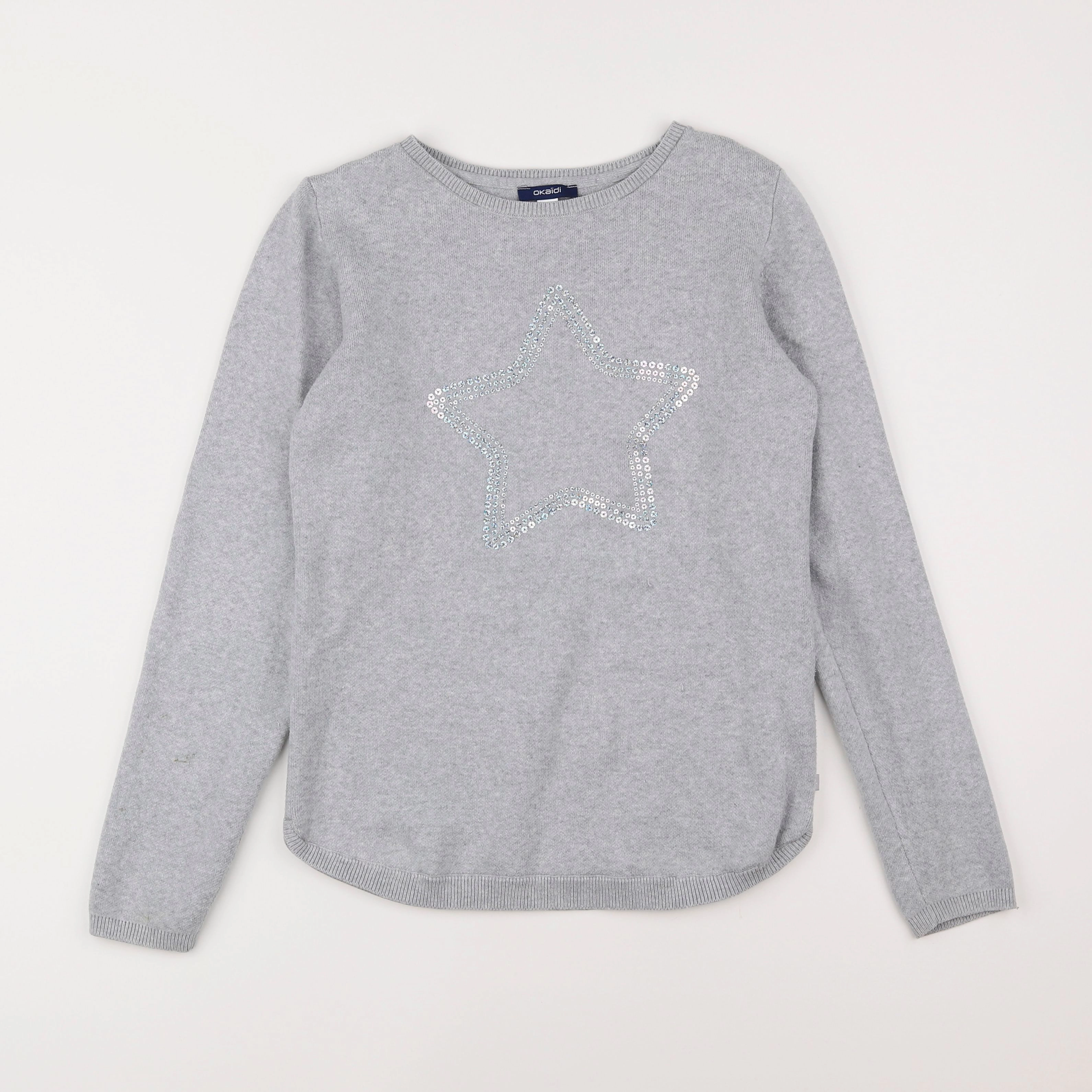 Okaidi - pull gris - 12 ans