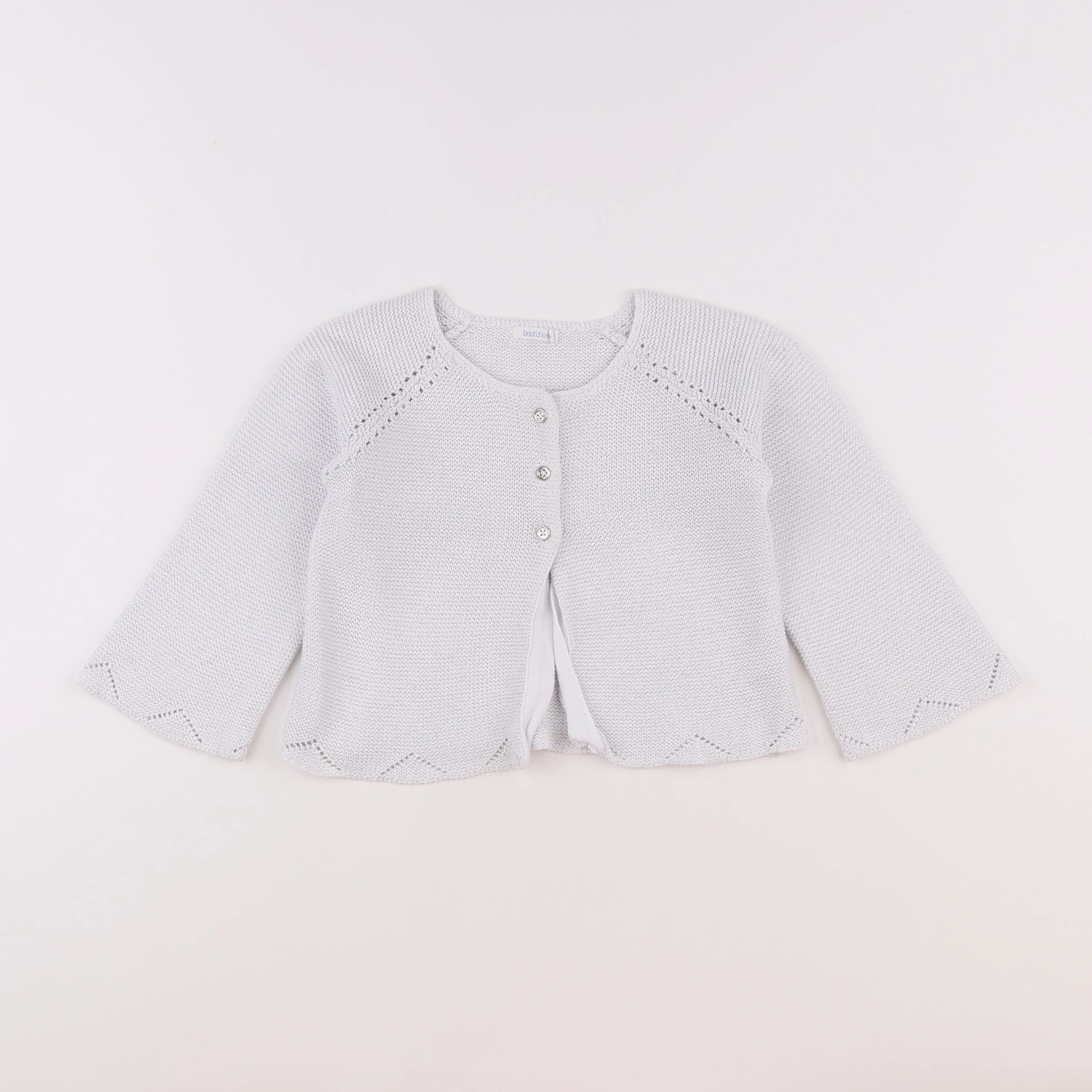 Boutchou - gilet blanc, argent - 2 ans