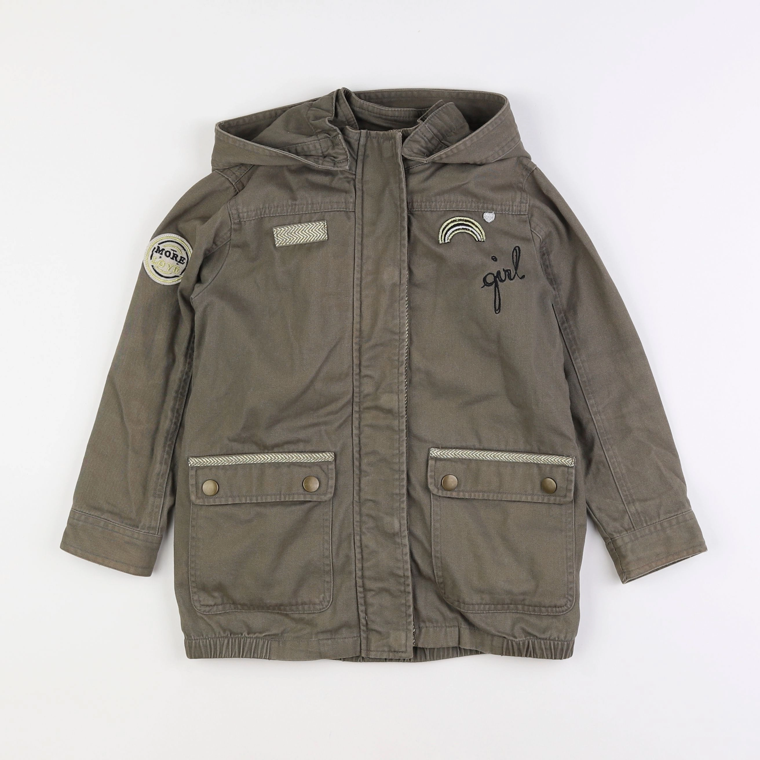 Vertbaudet - parka vert - 6 ans