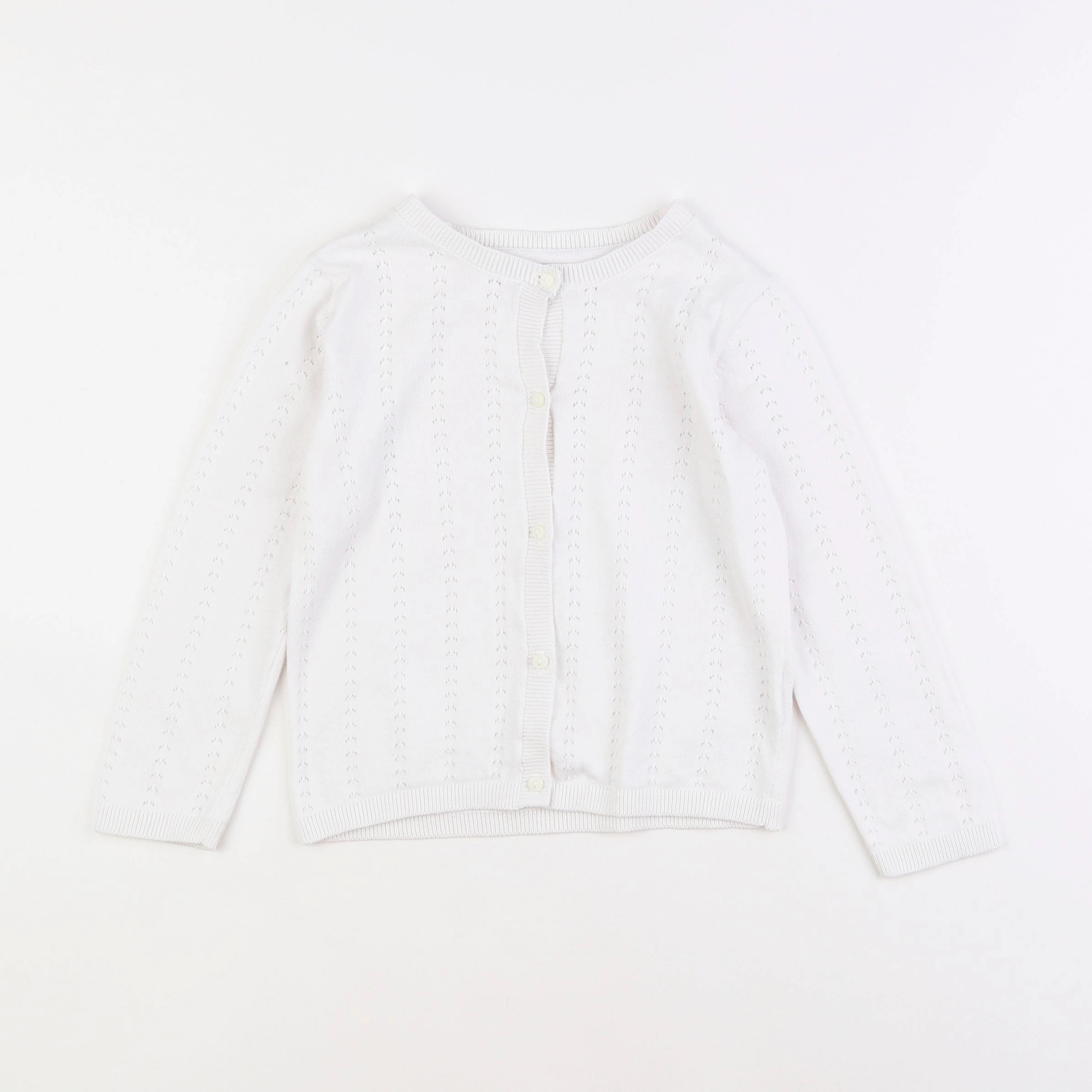 Vertbaudet - gilet blanc - 3 ans