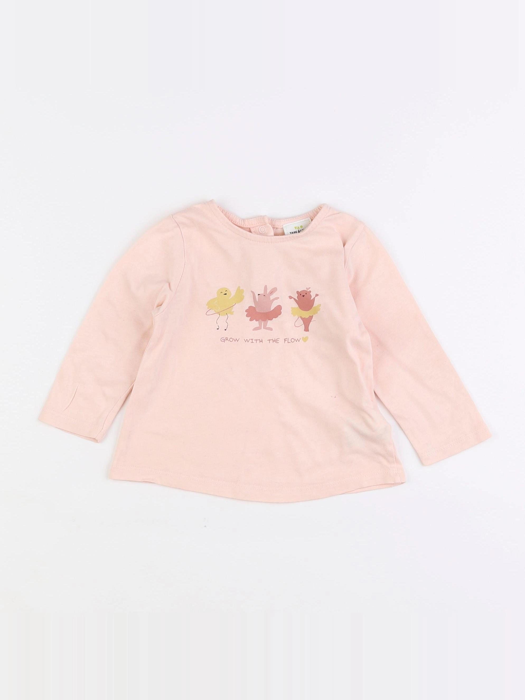 Tape à l'oeil - tee-shirt rose - 12 mois