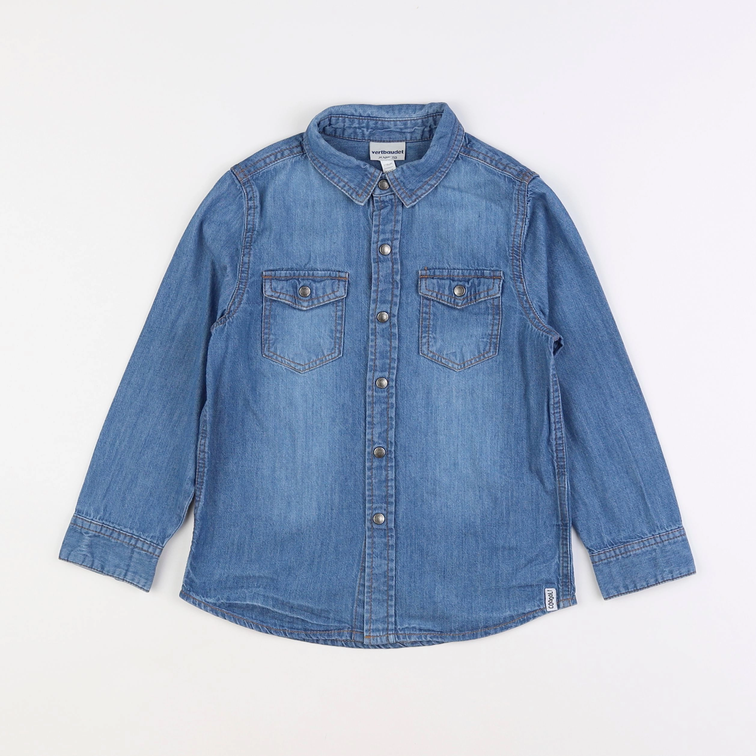 Vertbaudet - chemise bleu - 6 ans