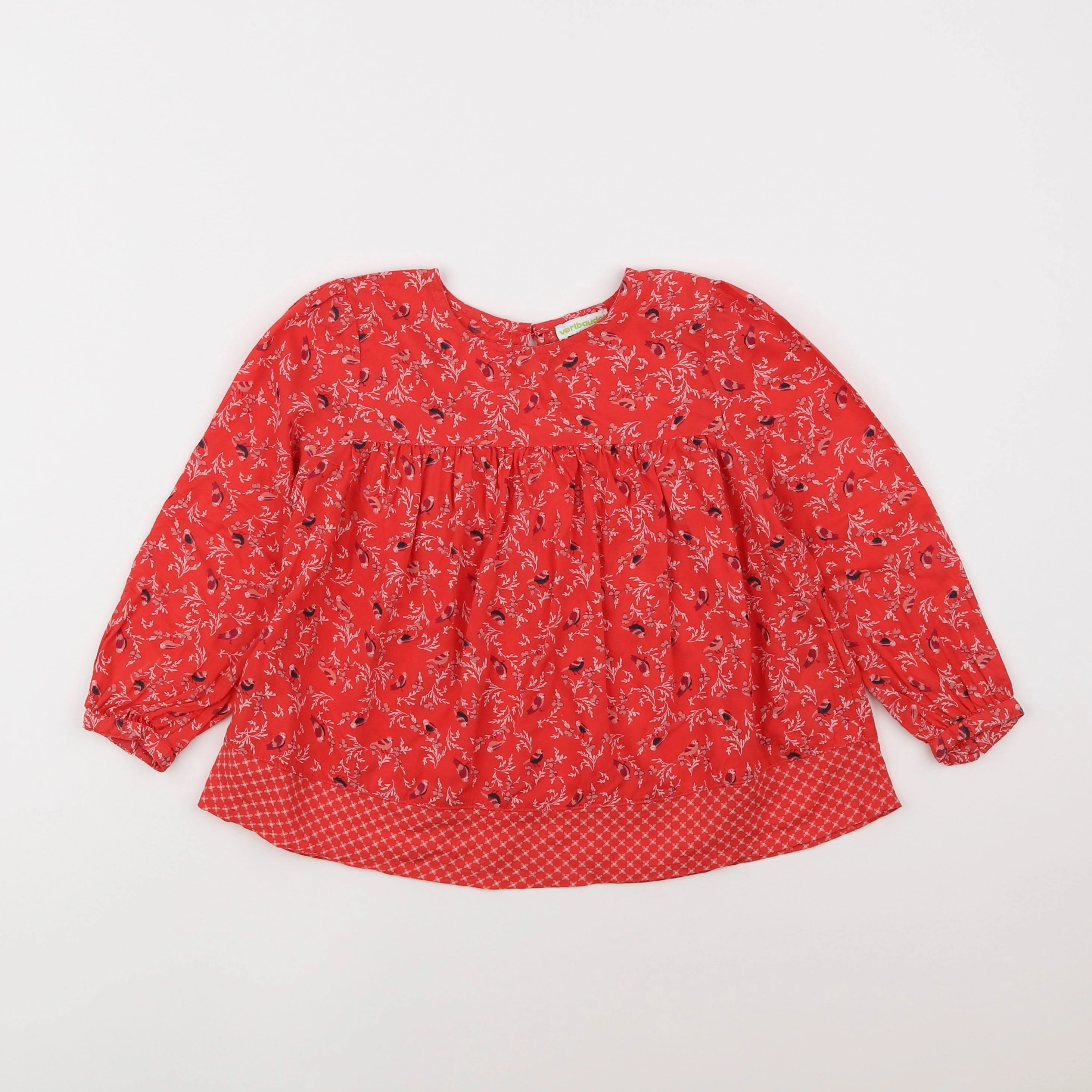 Vertbaudet - blouse rouge - 5 ans