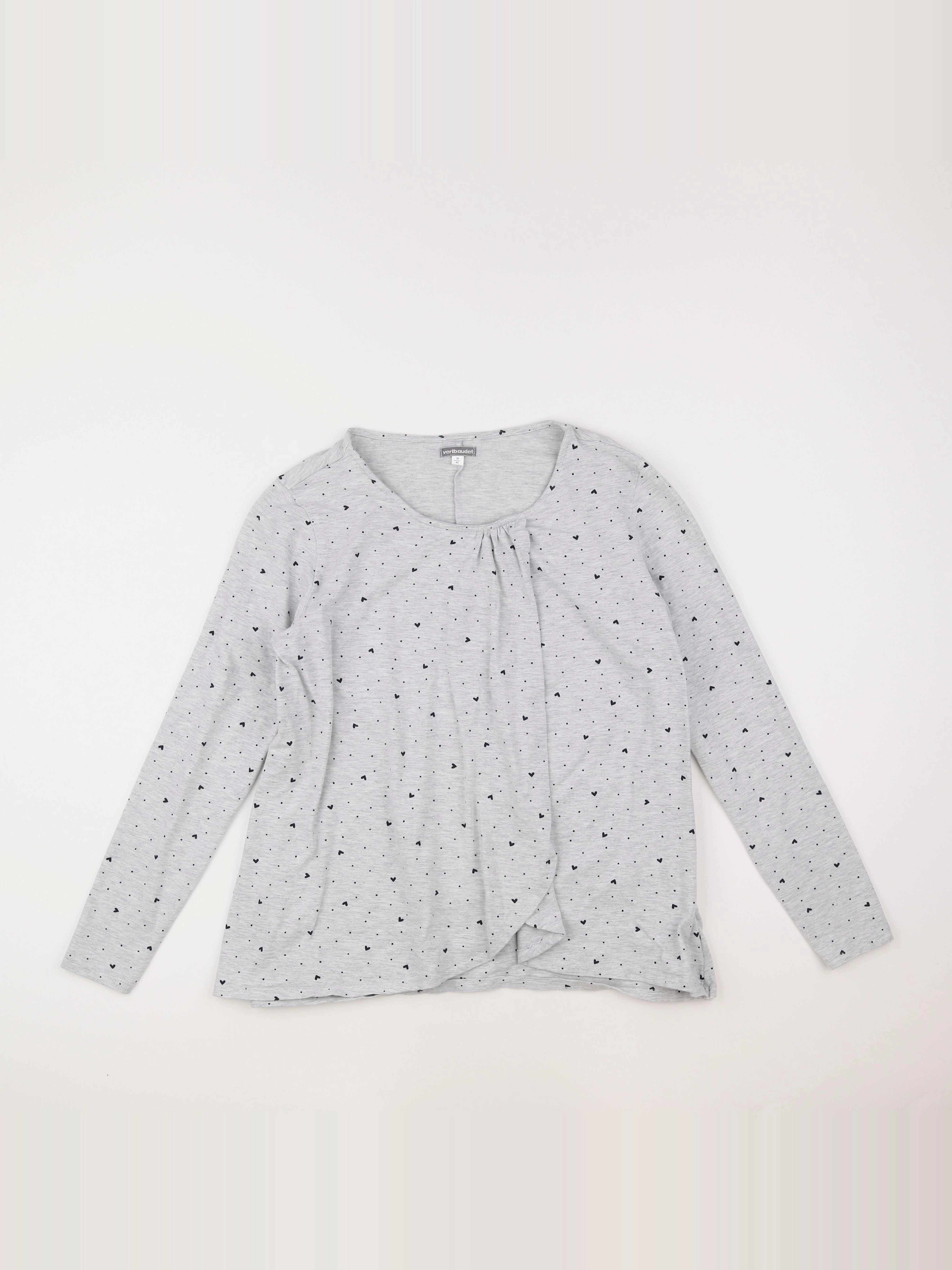 Vertbaudet - tee-shirt grossesse gris - 38 à 40