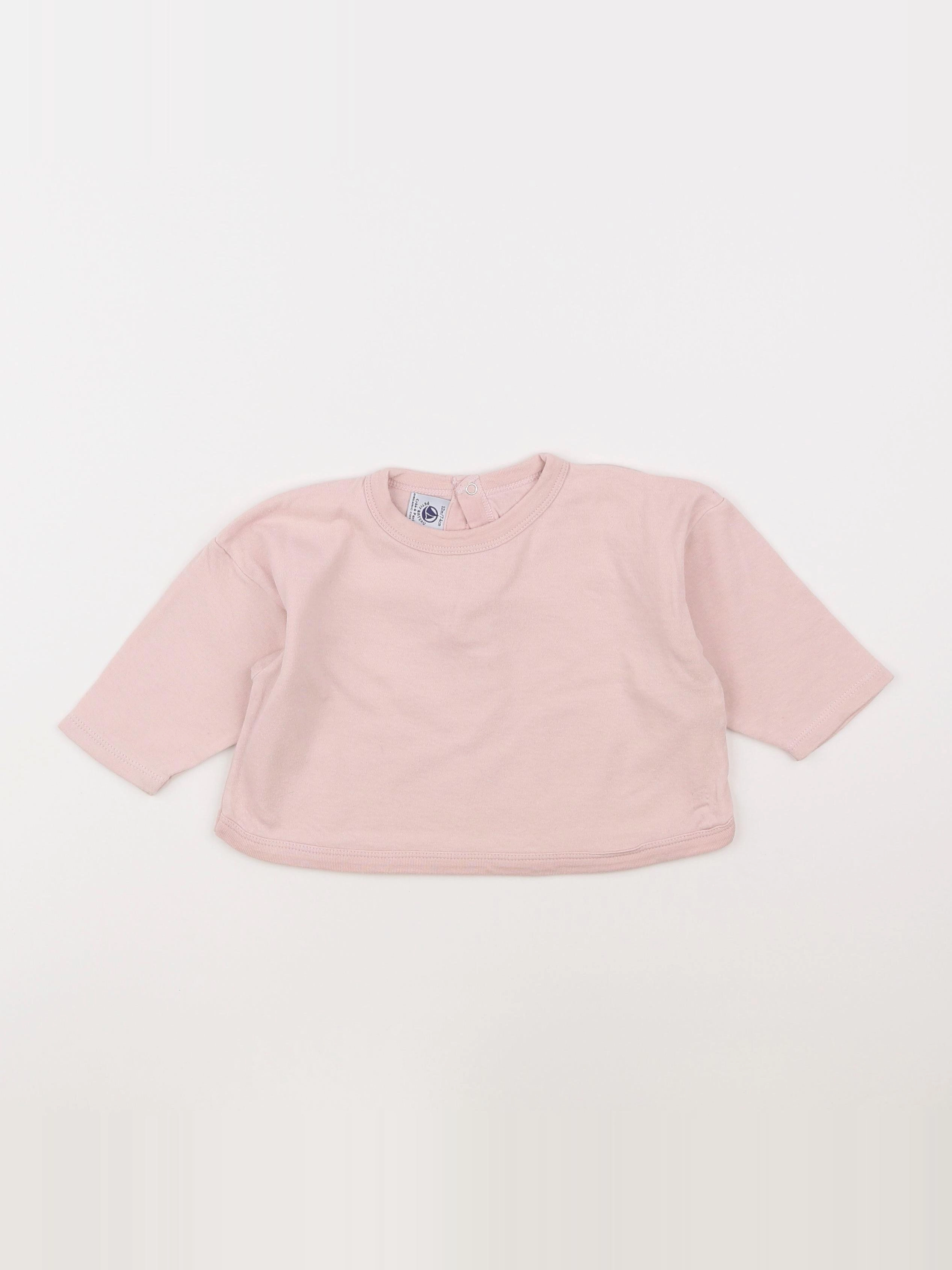 Petit Bateau - tee-shirt rose - 12 mois