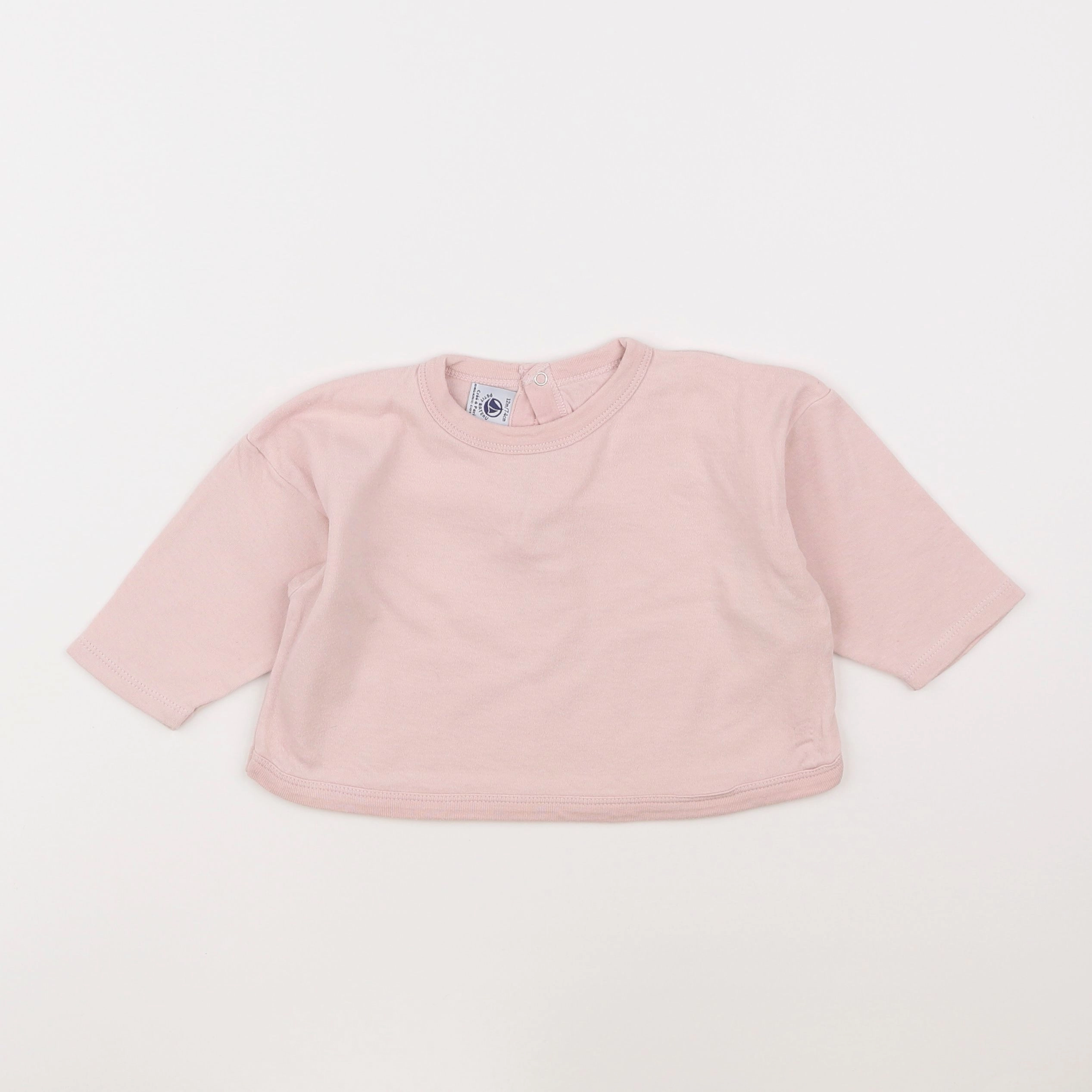 Petit Bateau - tee-shirt rose - 12 mois