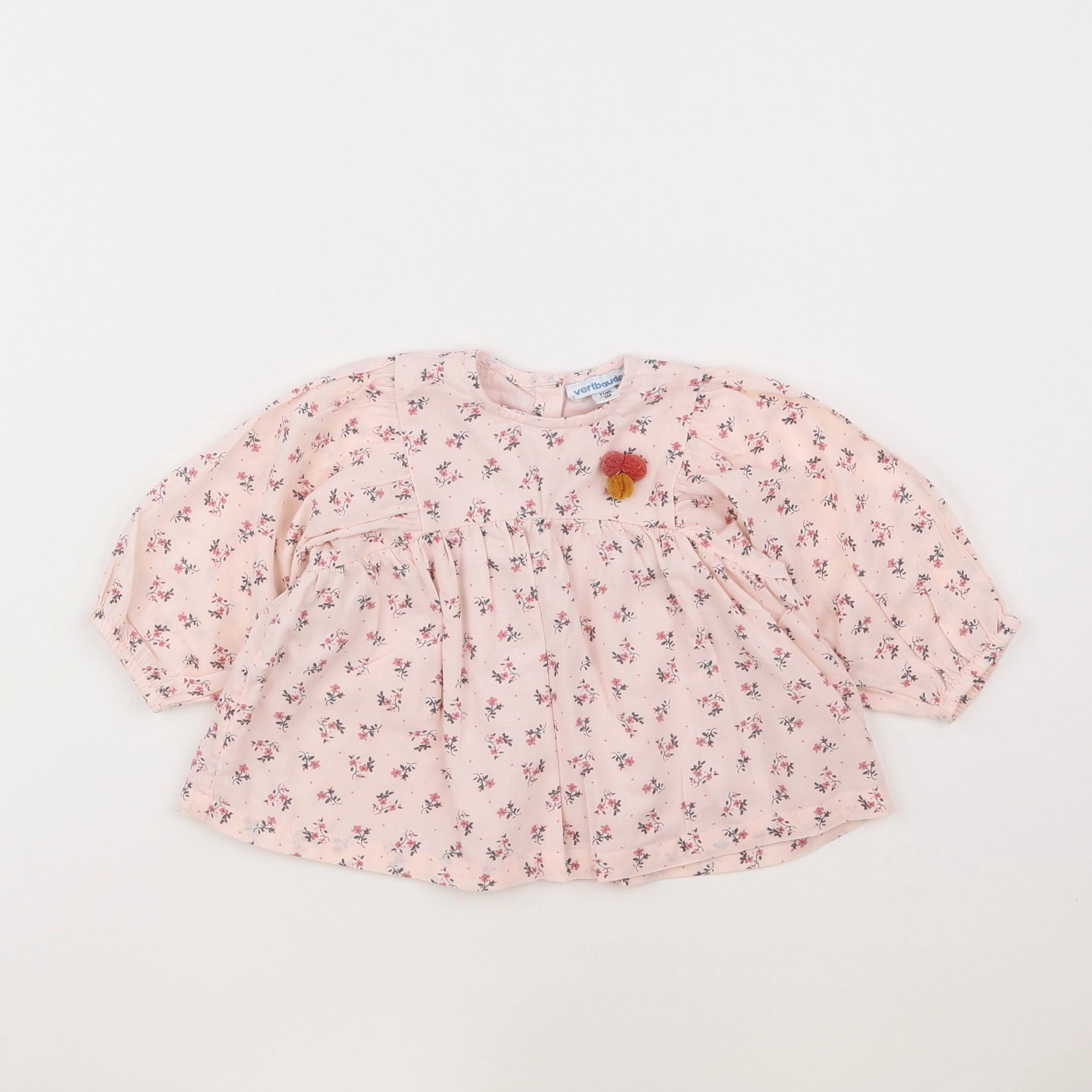 Vertbaudet - blouse rose - 9 mois