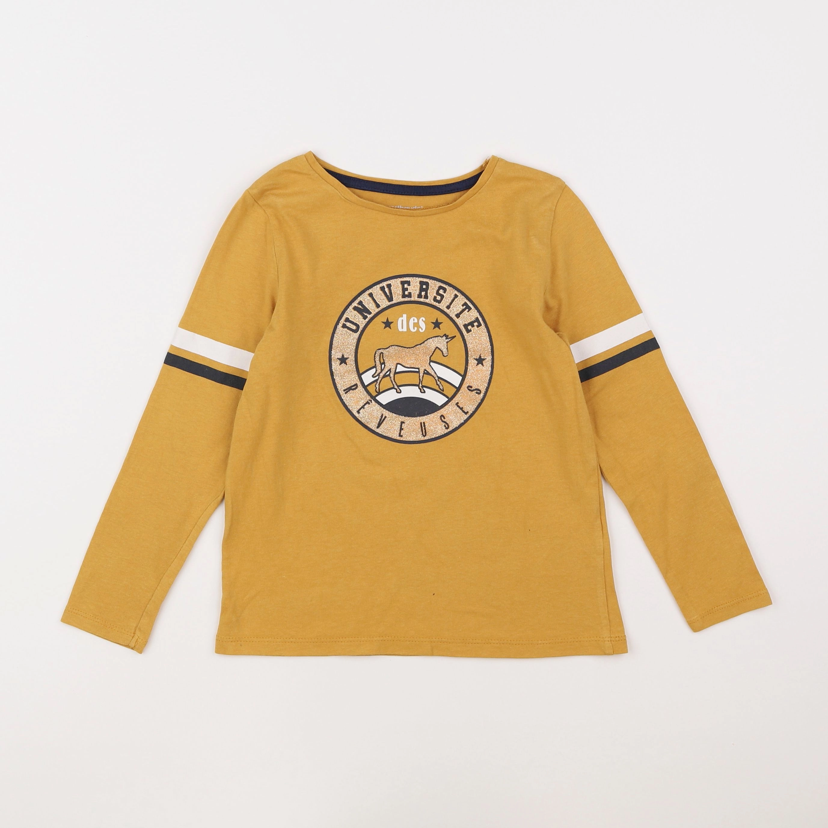 Vertbaudet - tee-shirt jaune, or - 6 ans