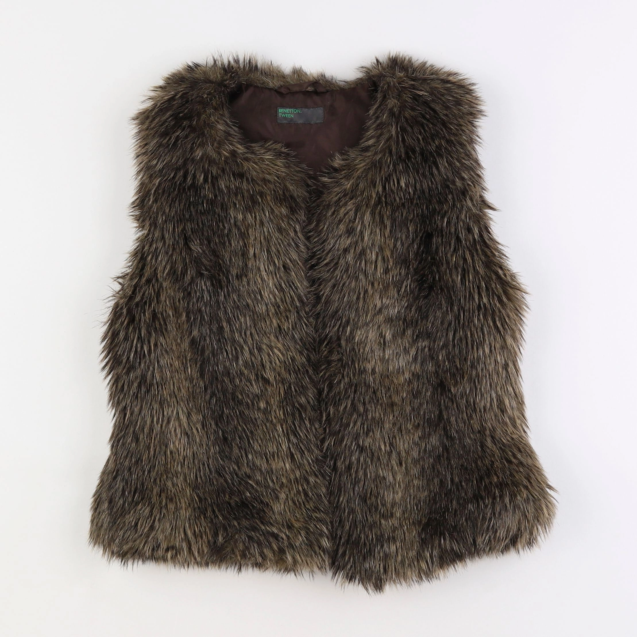 Benetton - gilet marron - 7/8 ans