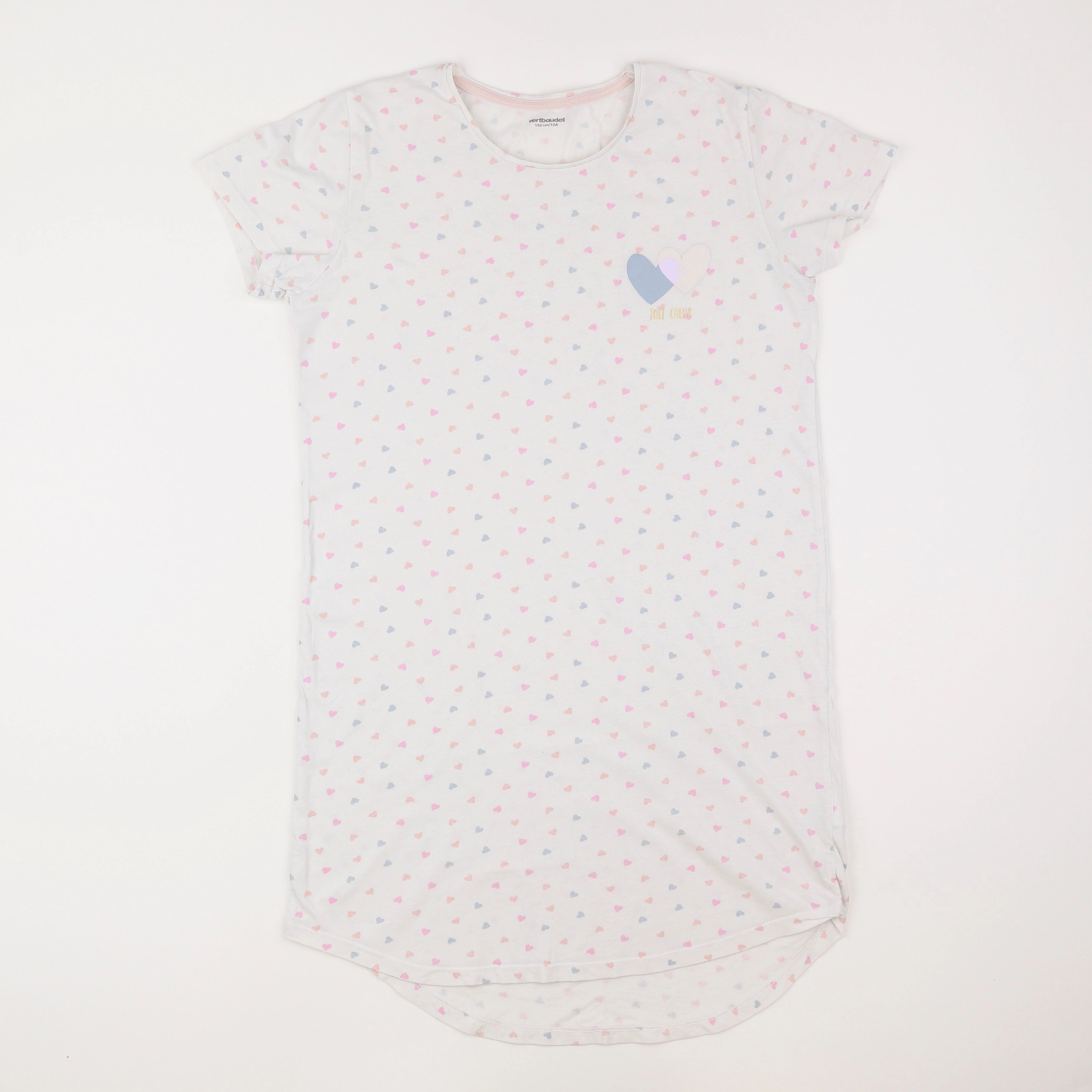 Vertbaudet - chemise de nuit coton blanc - 12 ans