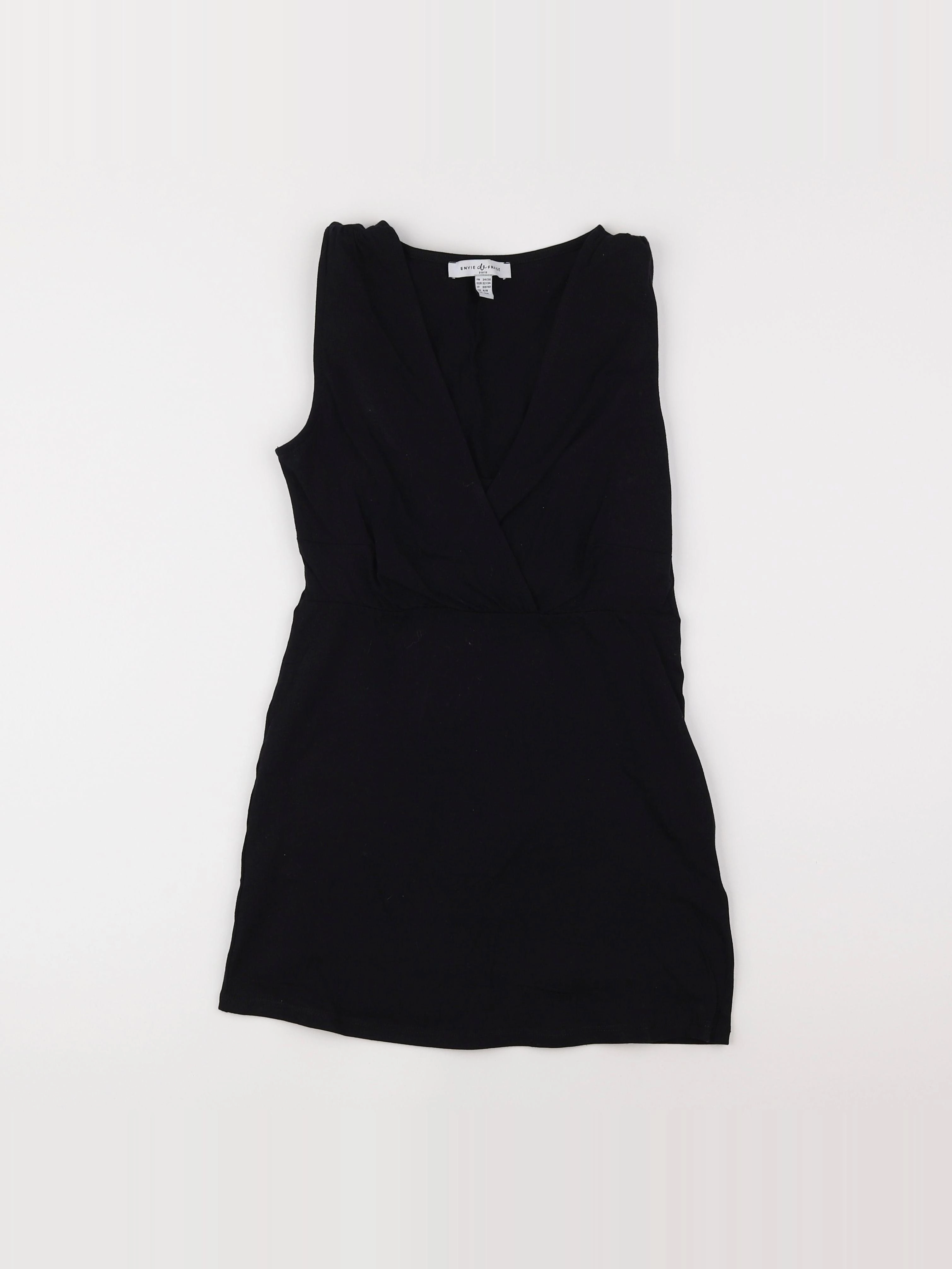 Envie de fraise - tee-shirt grossesse, allaitement noir - 34 à 36