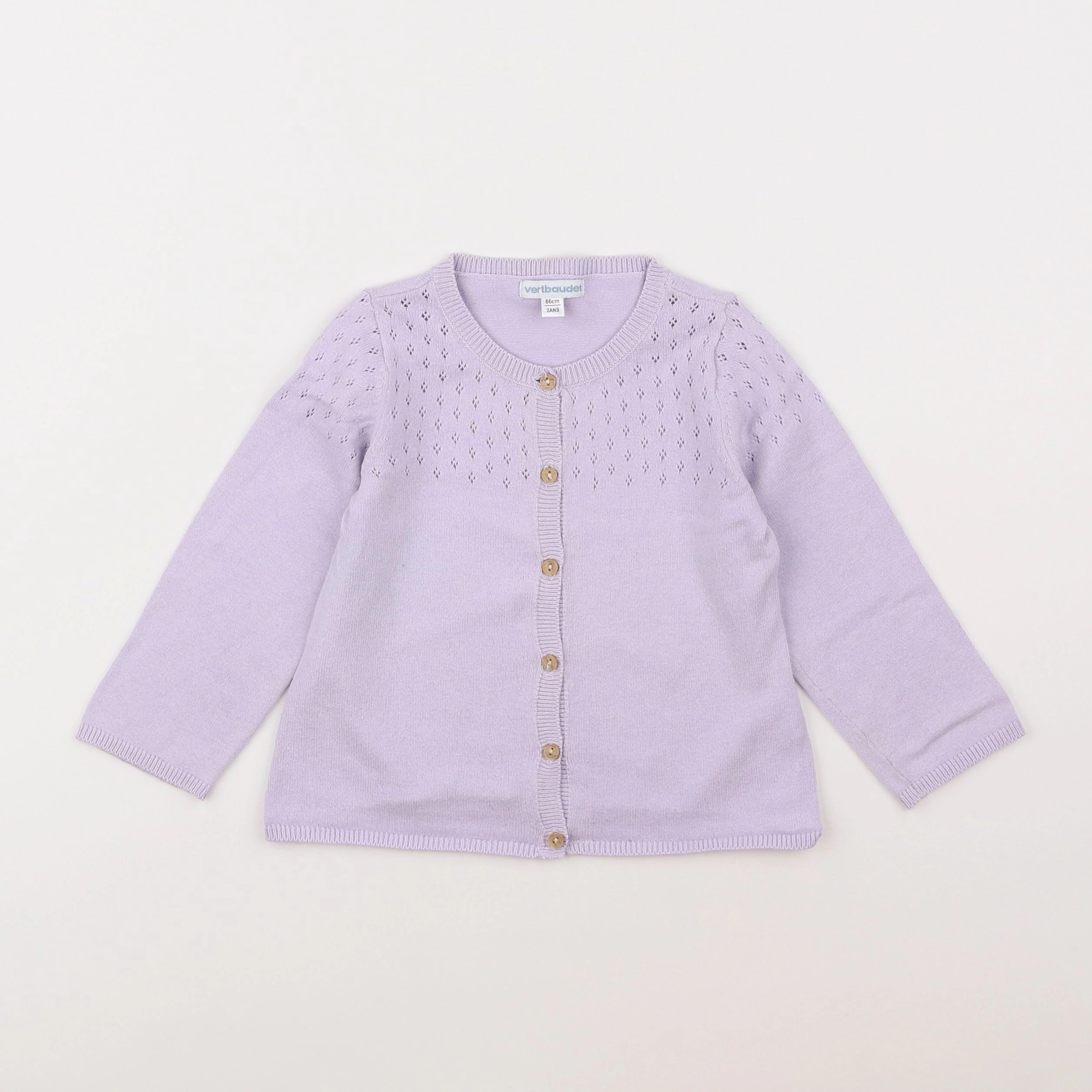 Vertbaudet - gilet violet - 2 ans