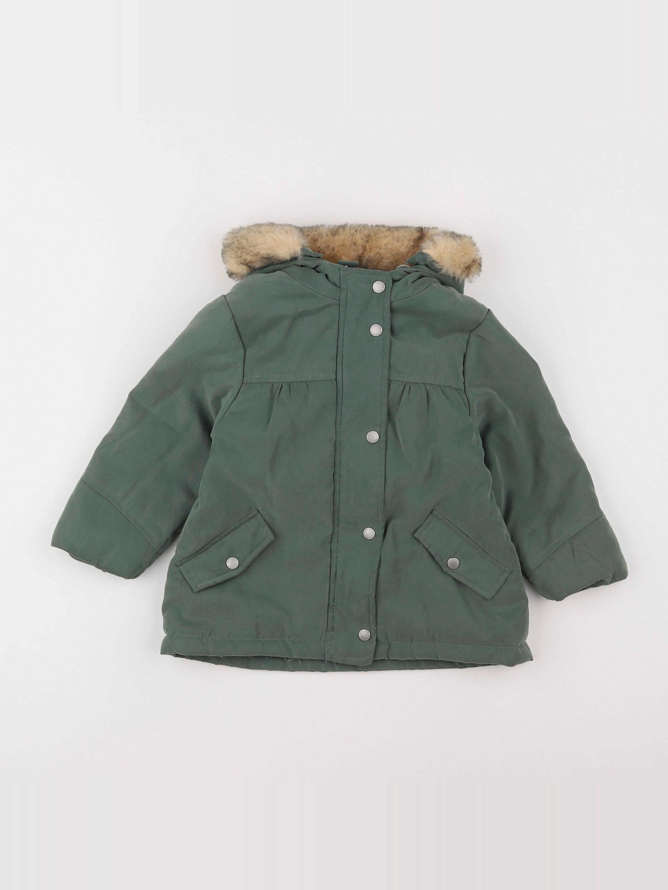 Vertbaudet - manteau vert - 2 ans