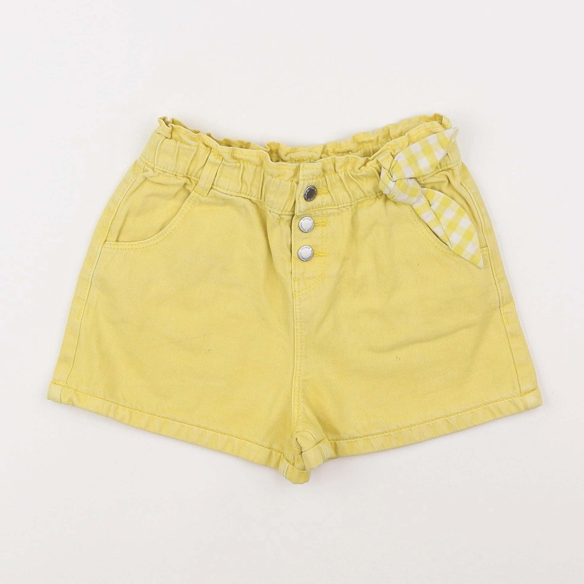 Vertbaudet - short jaune - 7 ans