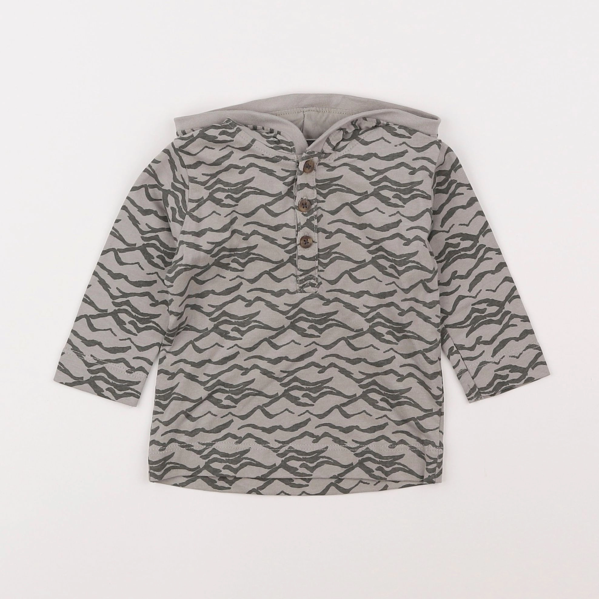 Vertbaudet - tee-shirt gris - 6 mois