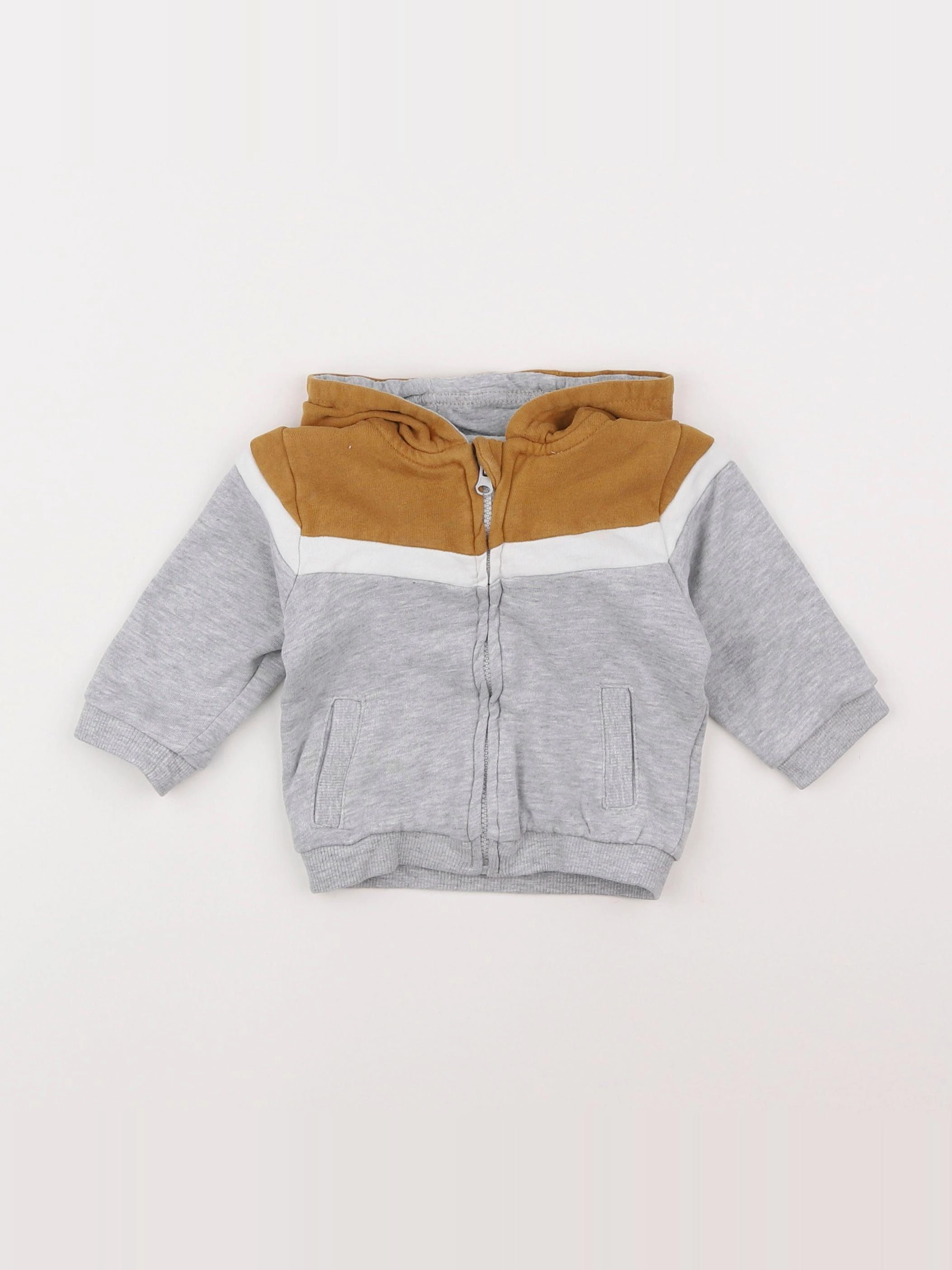 Vertbaudet - sweat gris - 6 mois