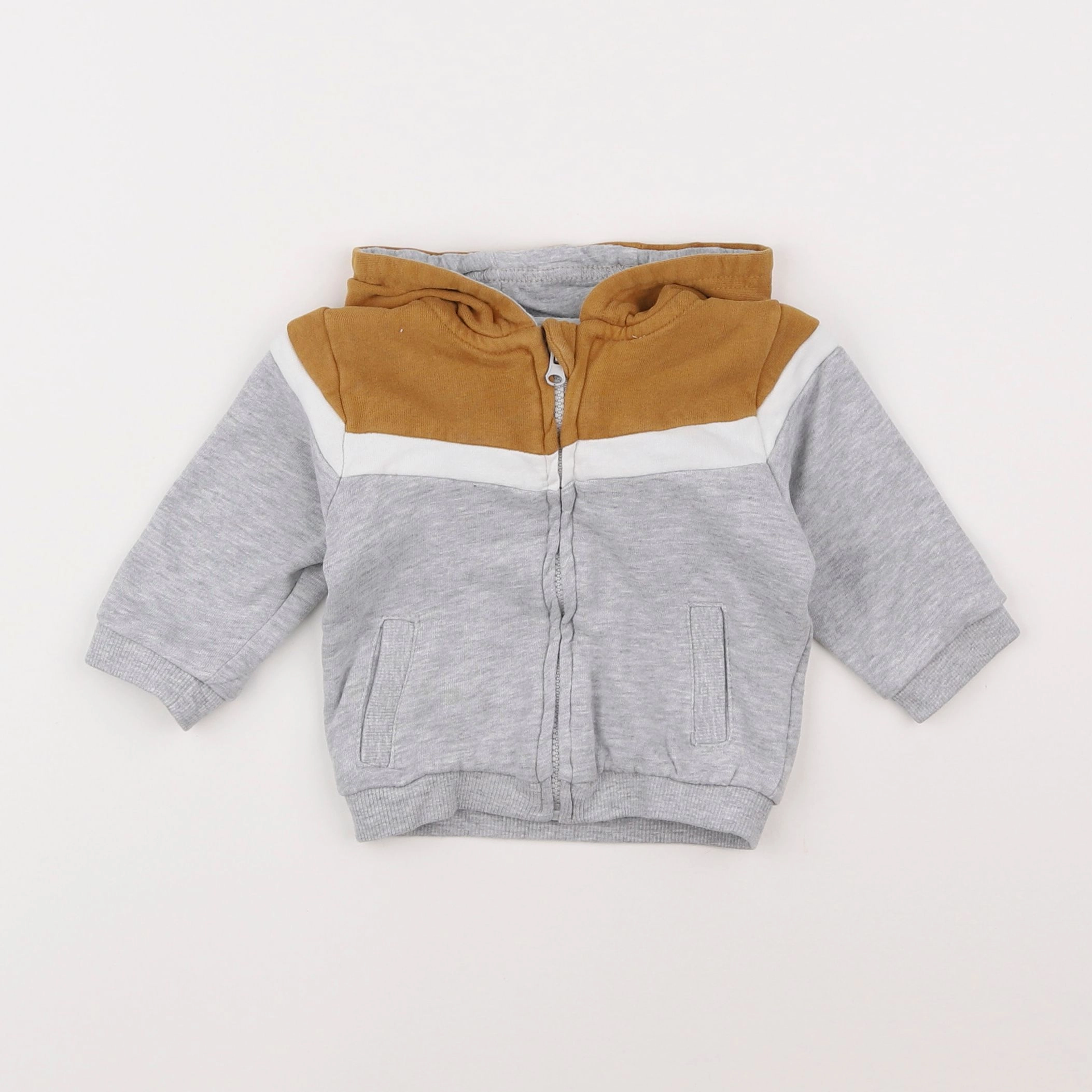 Vertbaudet - sweat gris - 6 mois