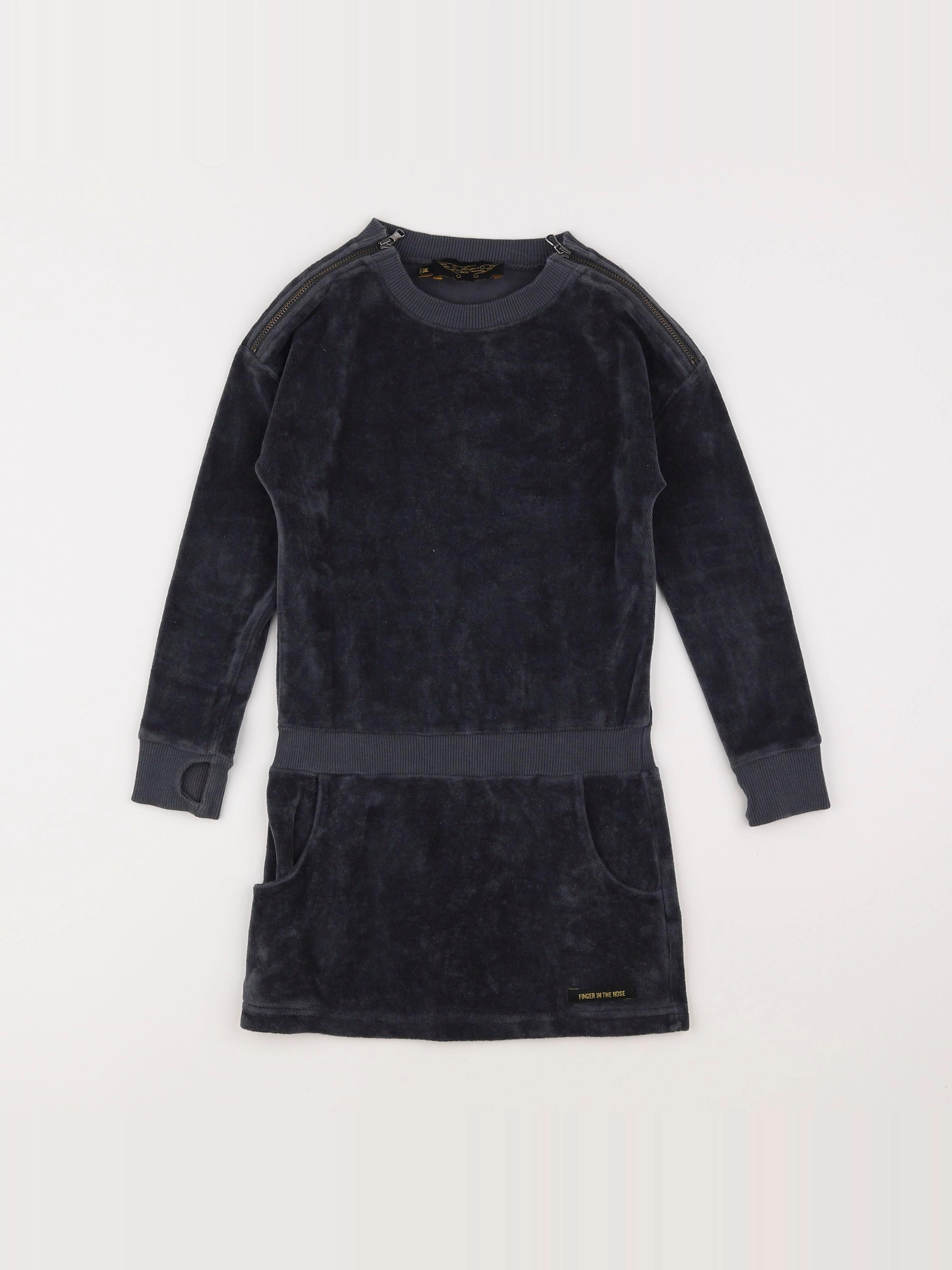 Finger in the nose - robe gris - 4/5 ans