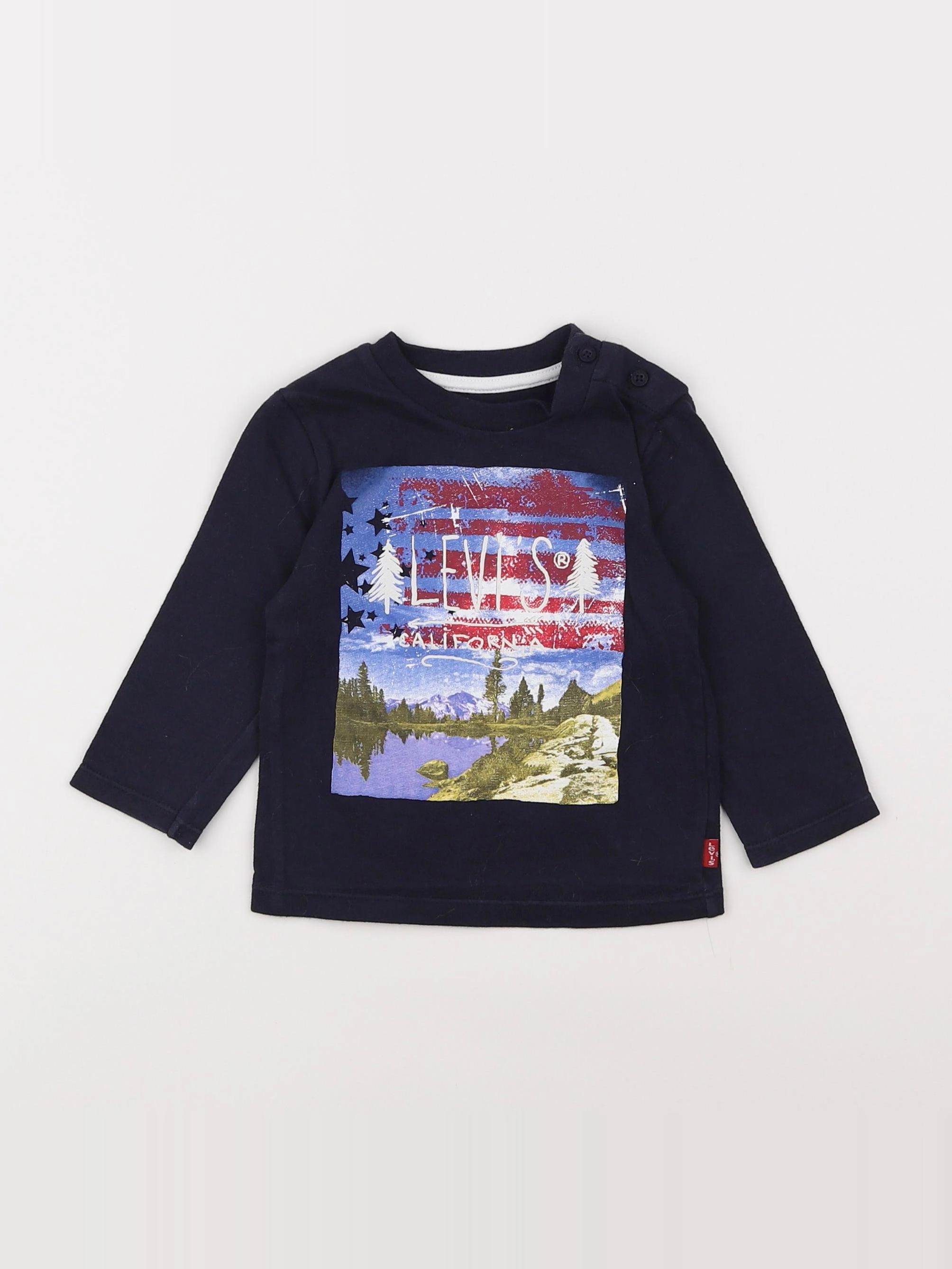 Levi's - tee-shirt bleu - 12 mois