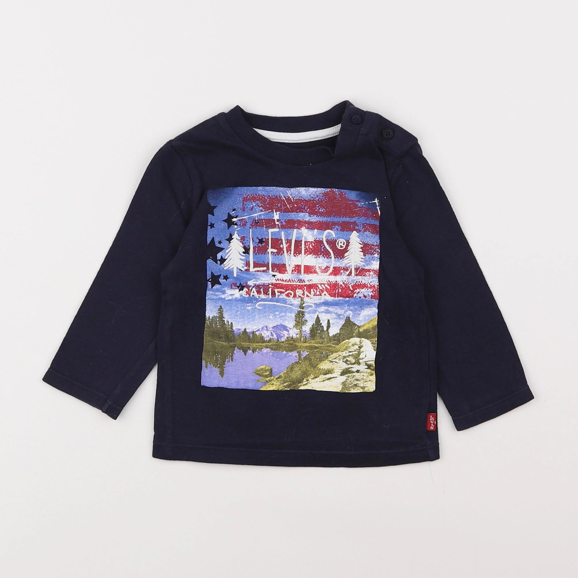 Levi's - tee-shirt bleu - 12 mois